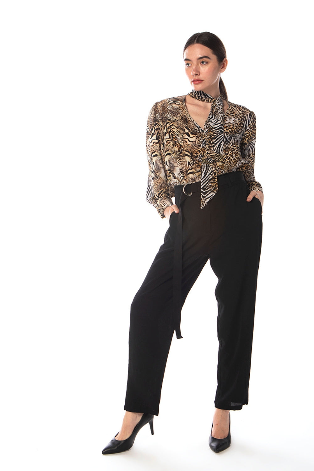 SAVANNAH - TIE SHIRT 100% Silk (Size - XL/XXL) - TheSwankStore