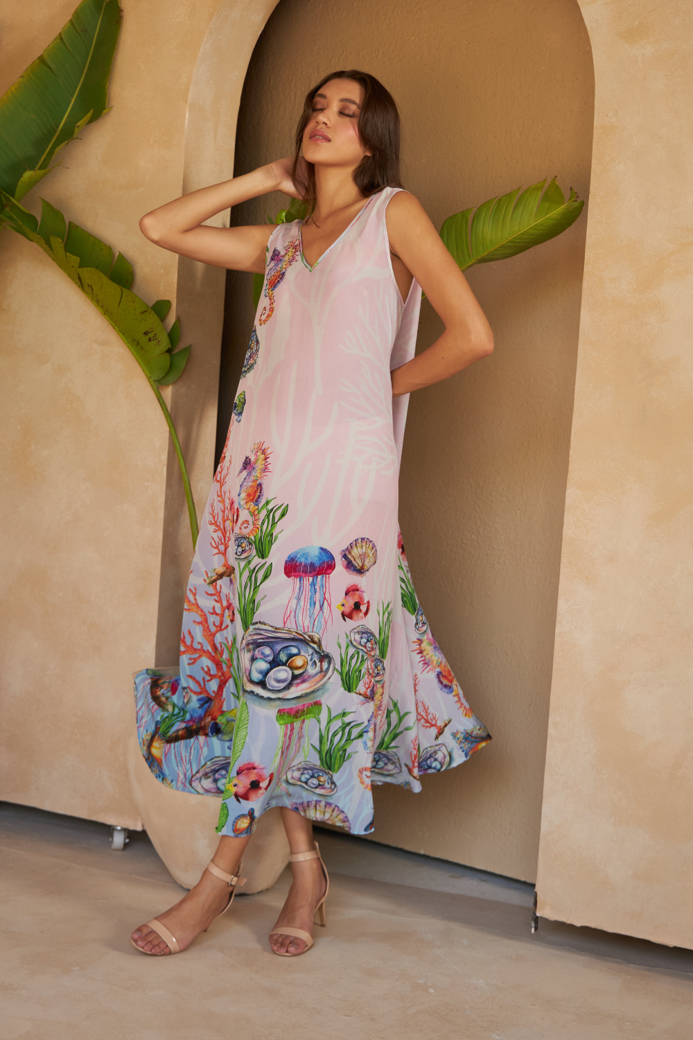 SHELLS MULTICOLOUR - DAPHNE DRESS - TheSwankStore