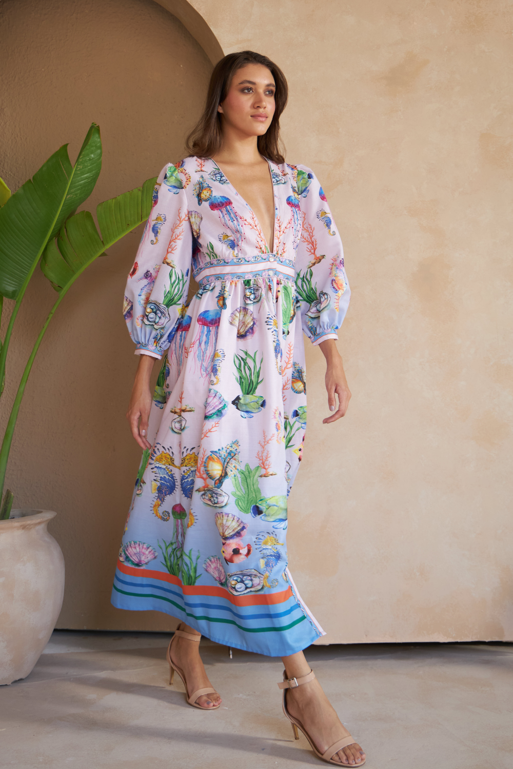 SHELLS MULTICOLOUR - SAIGON DRESS - TheSwankStore
