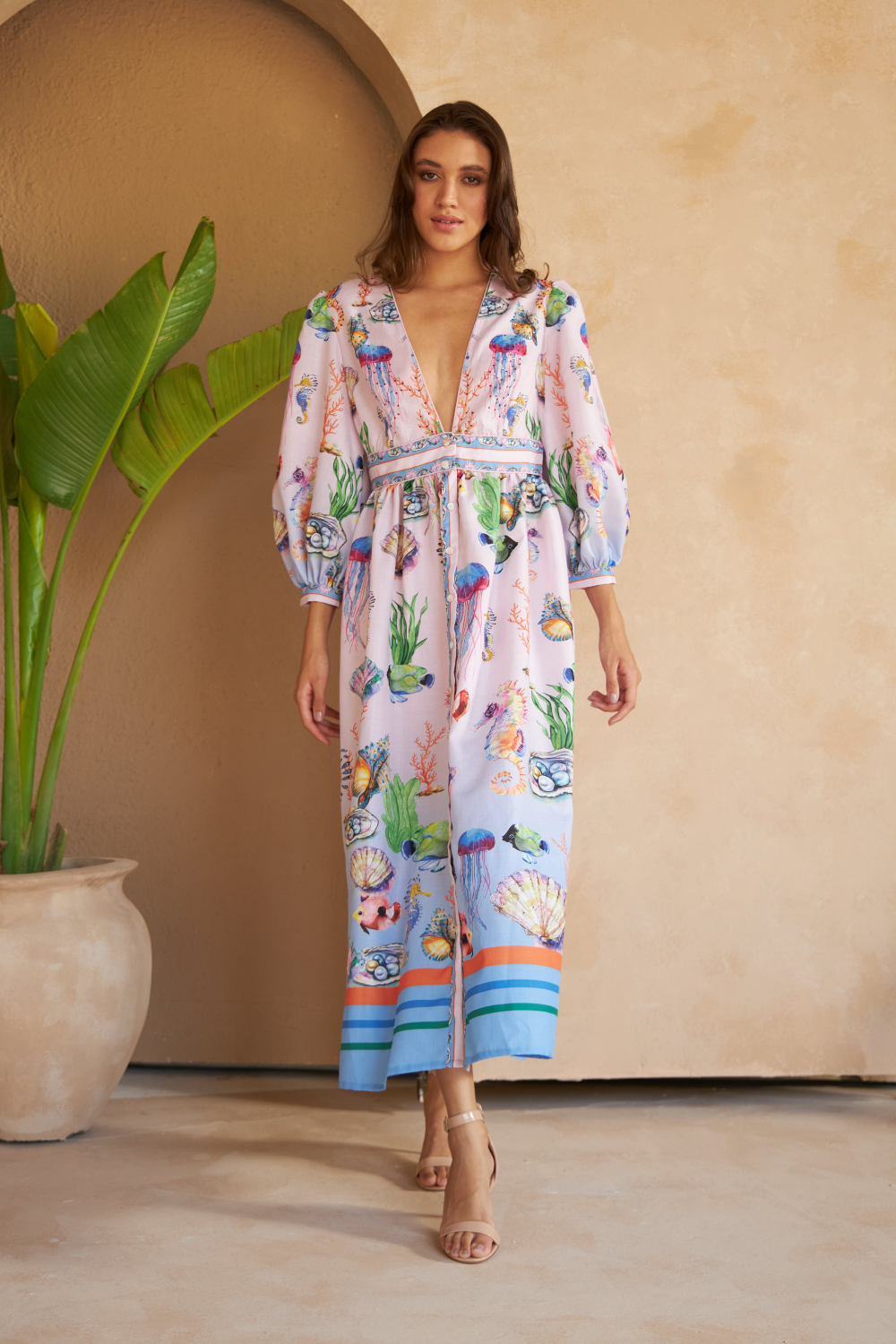 SHELLS MULTICOLOUR - SAIGON DRESS - TheSwankStore