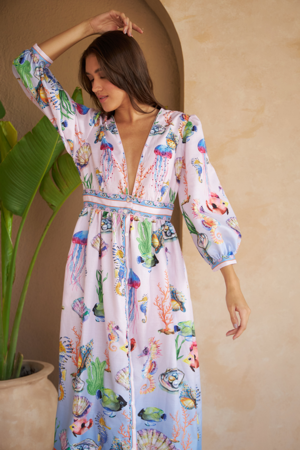 SHELLS MULTICOLOUR - SAIGON DRESS - TheSwankStore