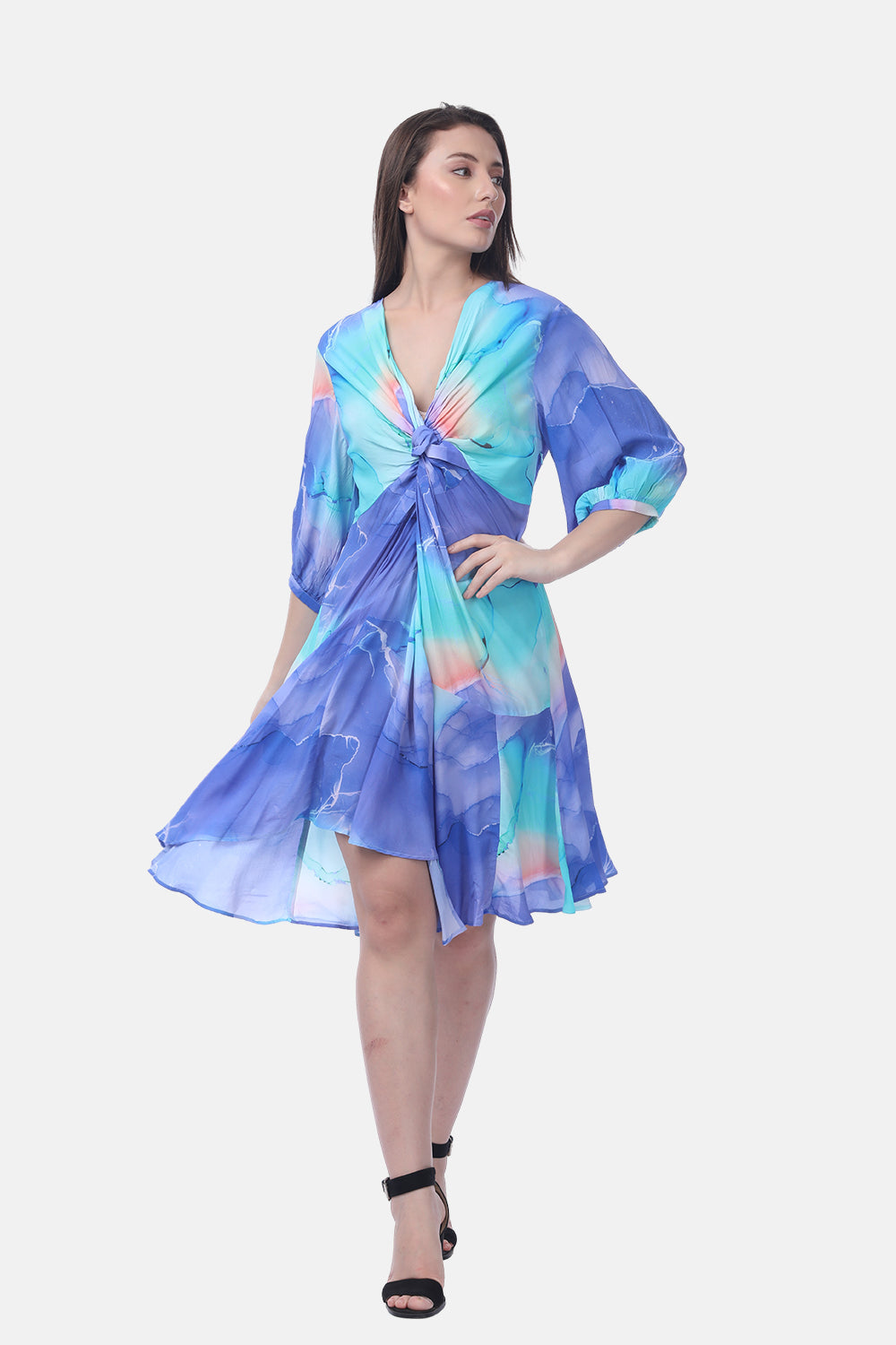 TEMPER BLUE - ANASTASIA DRESS - TheSwankStore