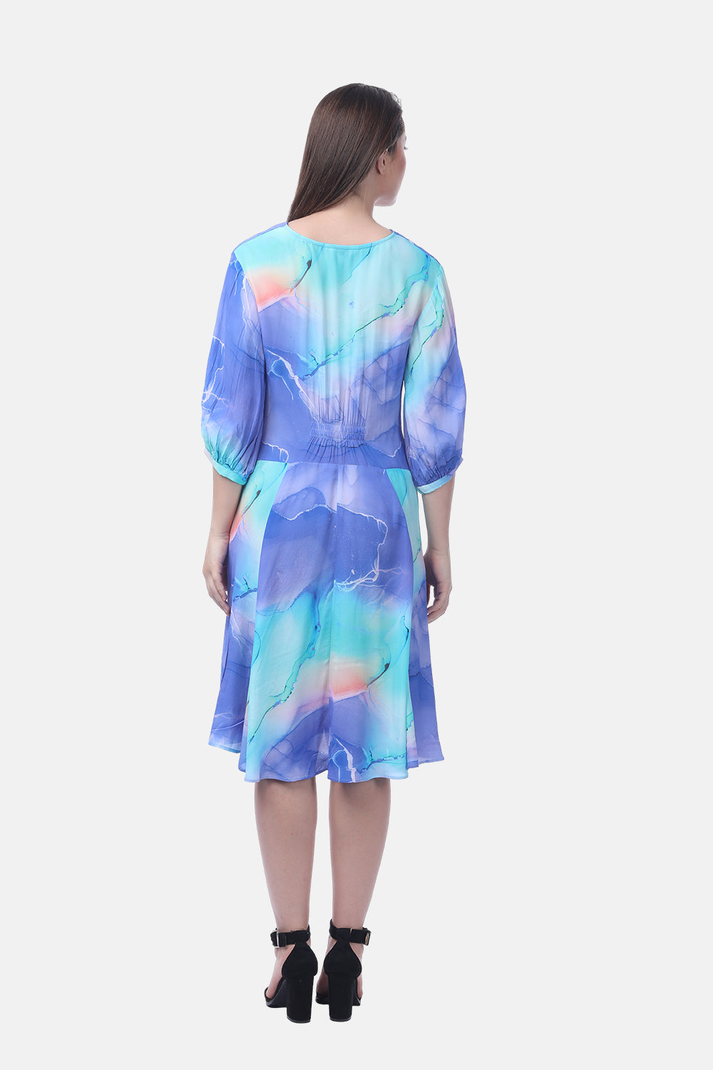 TEMPER BLUE - ANASTASIA DRESS - TheSwankStore