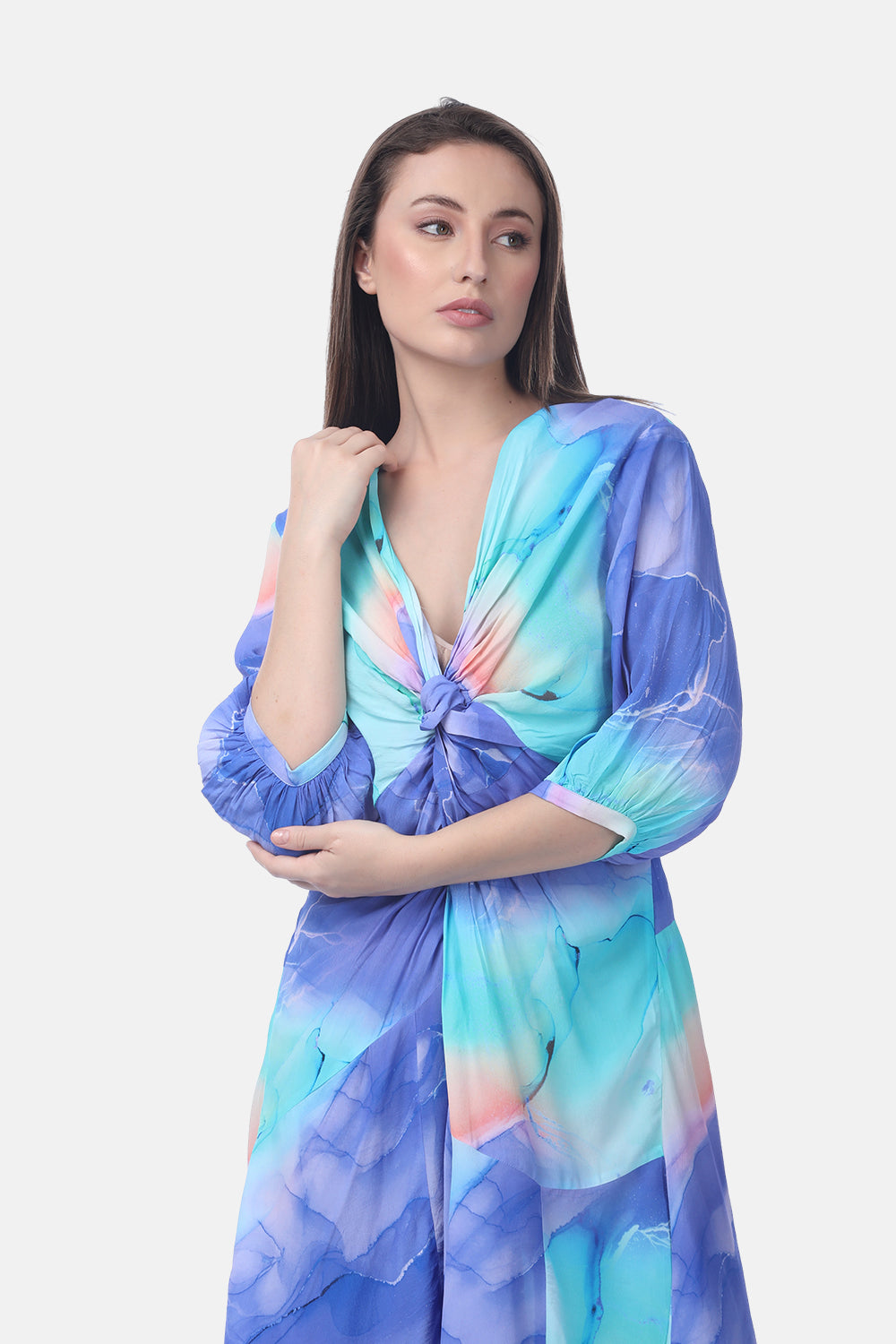 TEMPER BLUE - ANASTASIA DRESS - TheSwankStore