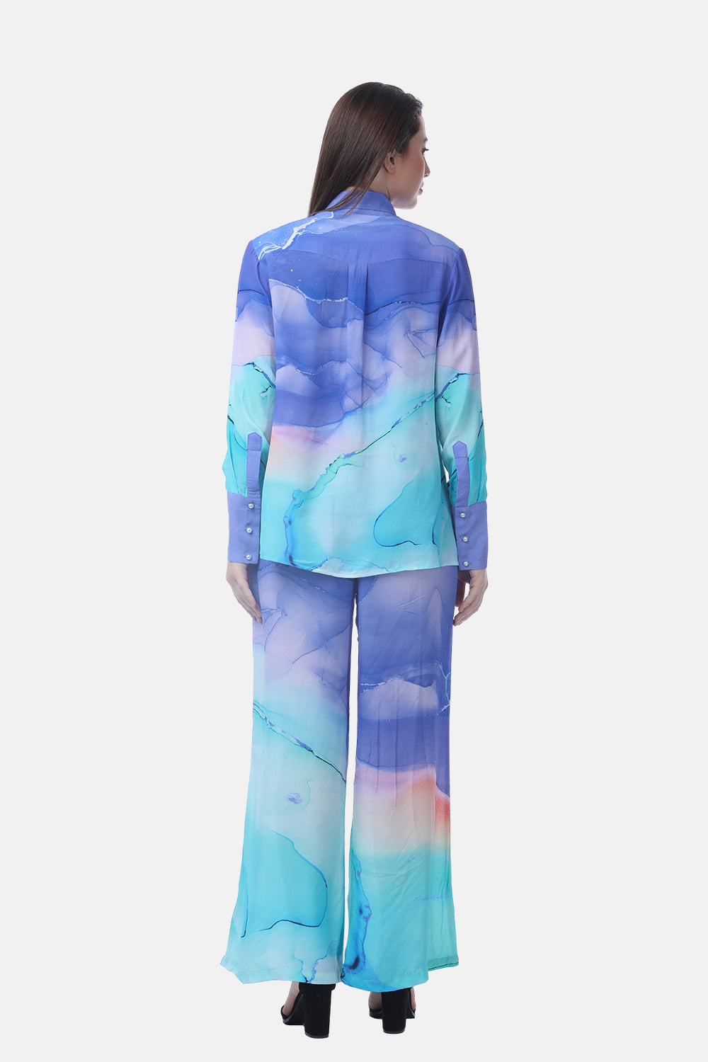 TEMPER BLUE - ANAYA COLLAR SHIRT - TheSwankStore