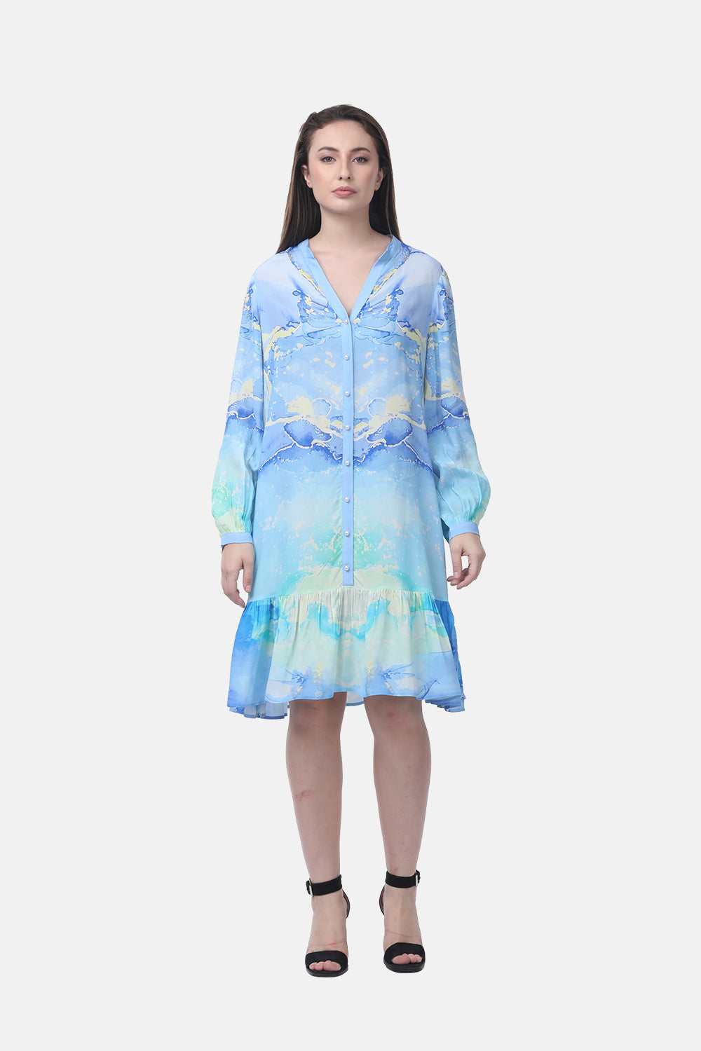 TEMPER BLUE - AVA DRESS - TheSwankStore