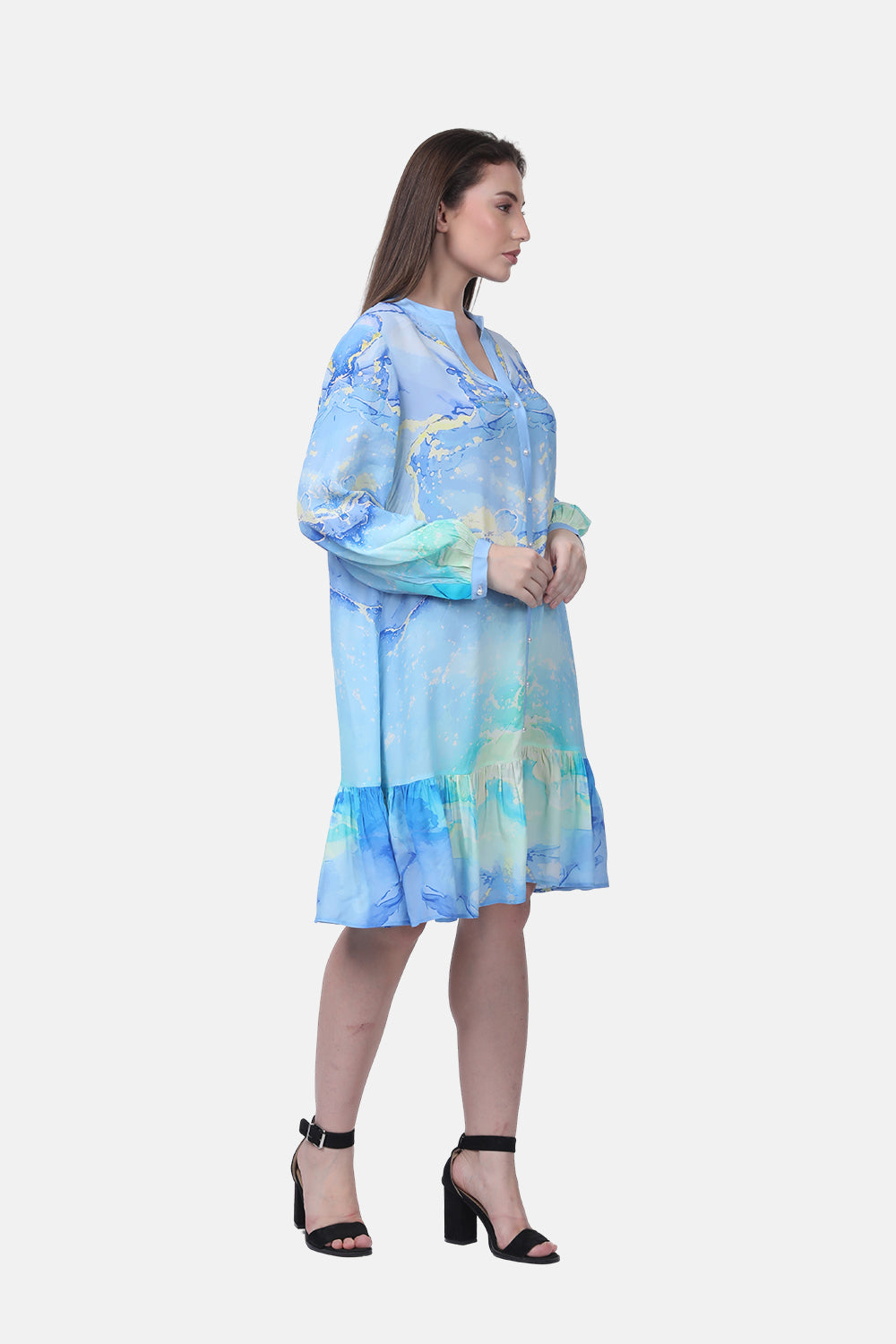 TEMPER BLUE - AVA DRESS - TheSwankStore