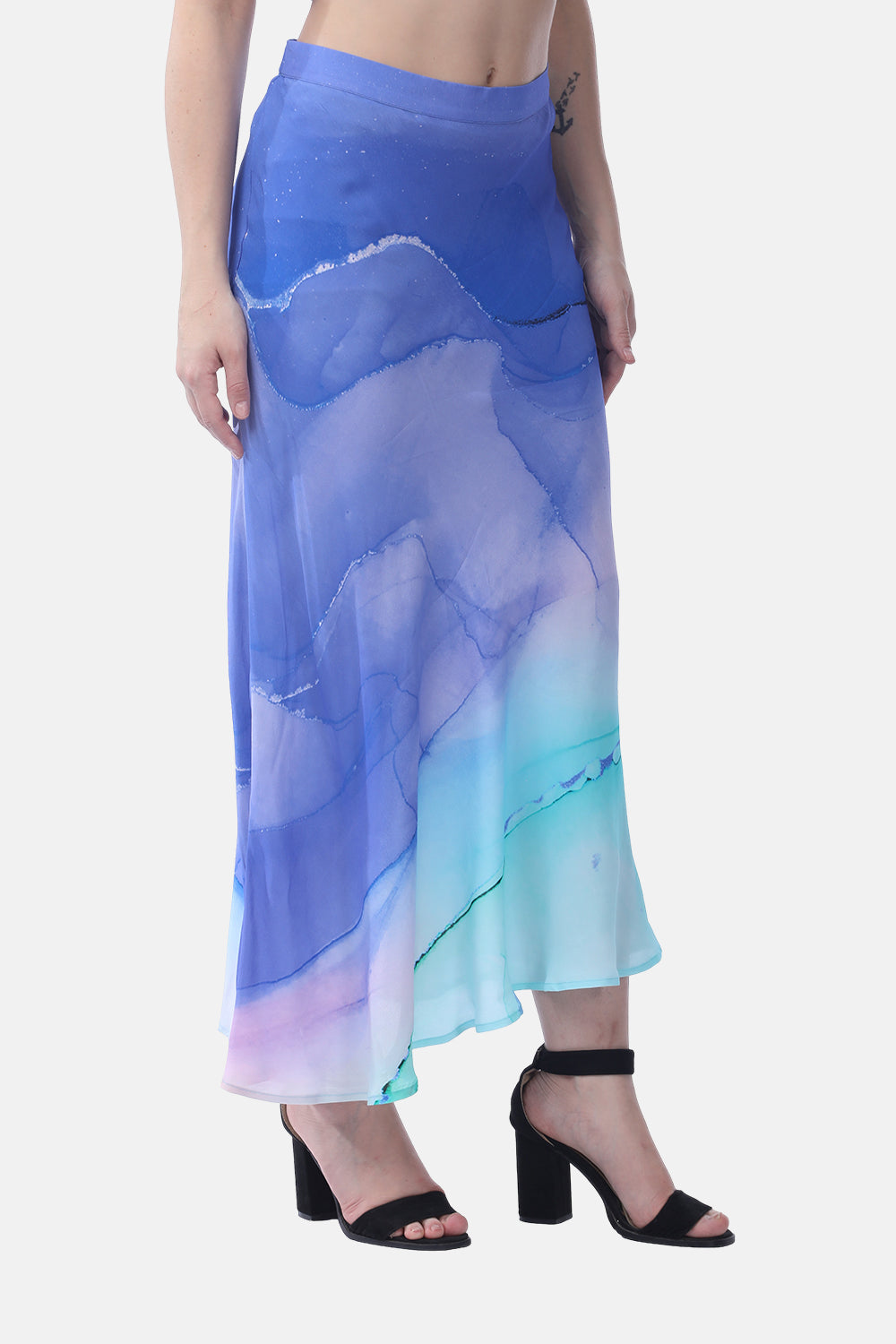 TEMPER BLUE - CAMELIA SKIRT - TheSwankStore