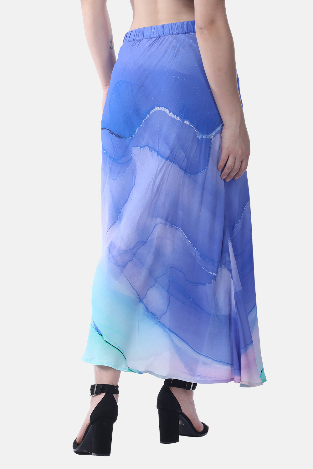 TEMPER BLUE - CAMELIA SKIRT - TheSwankStore