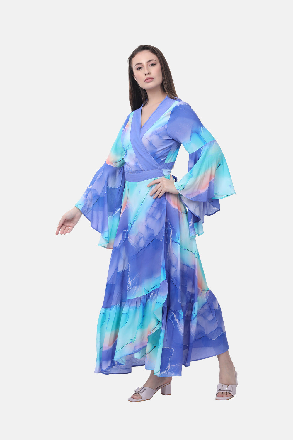 TEMPER BLUE - DAISY DRESS - TheSwankStore