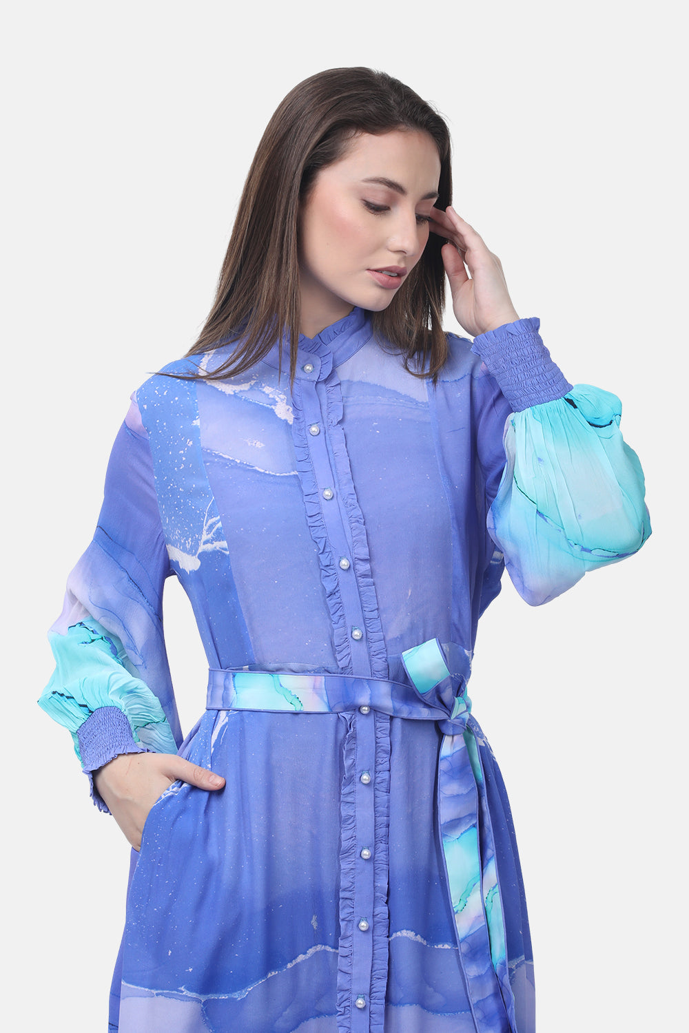 TEMPER BLUE - FREYA DRESS - TheSwankStore