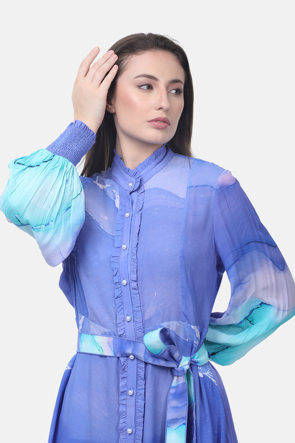 TEMPER BLUE - FREYA DRESS - TheSwankStore