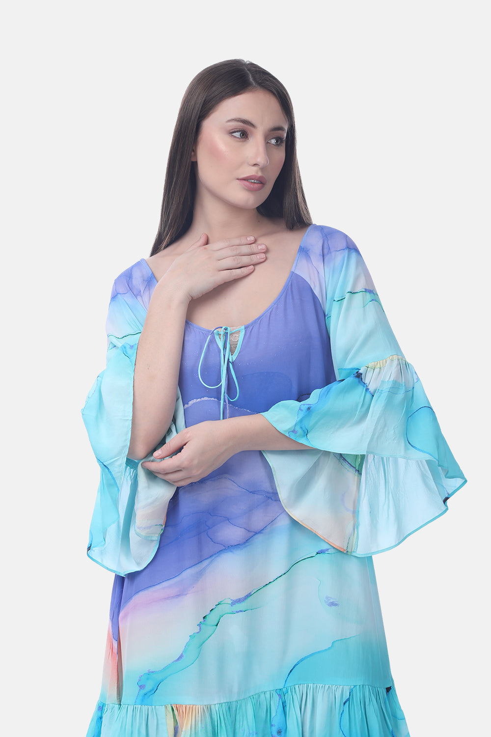 TEMPER BLUE - GYPSY DRESS - TheSwankStore