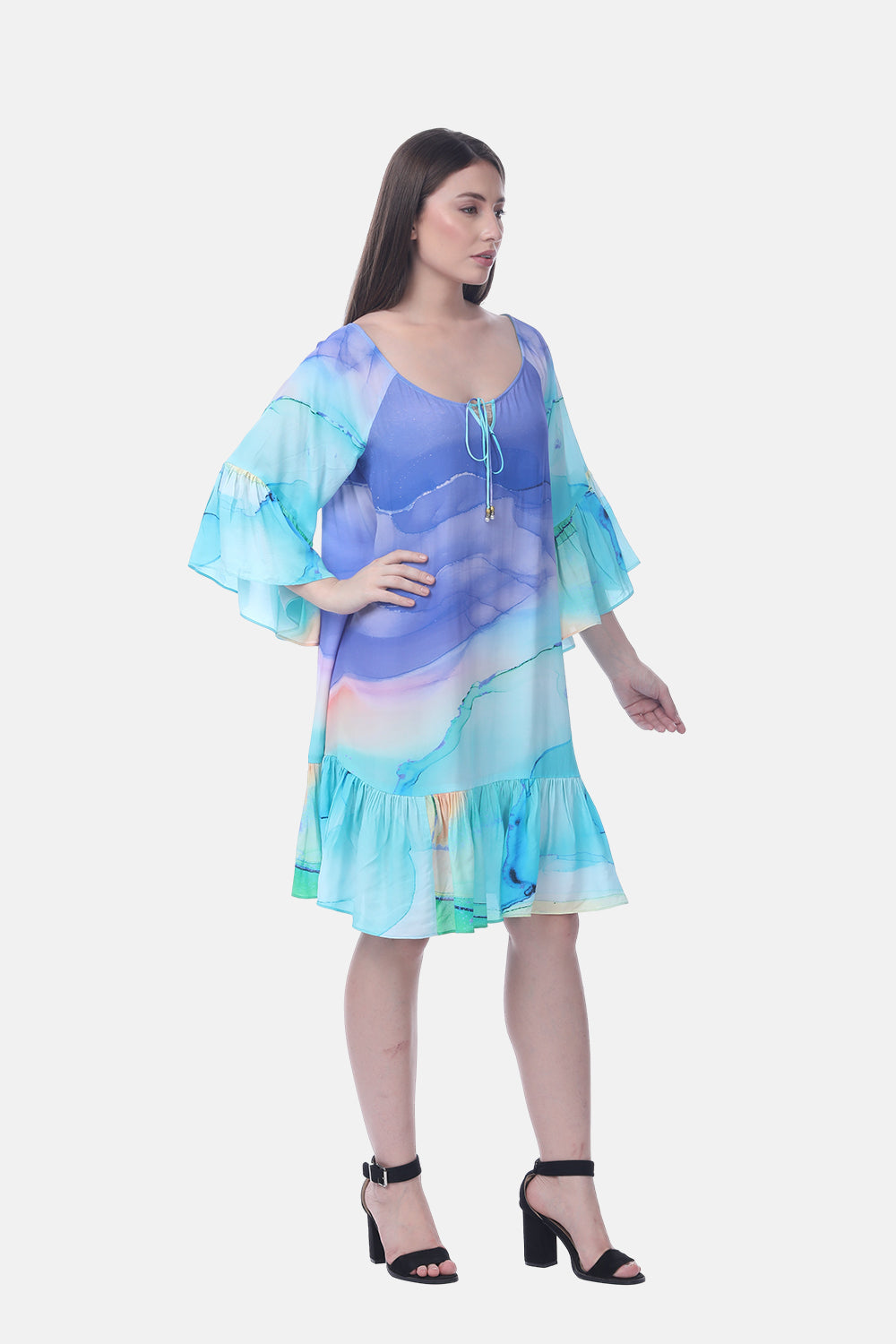 TEMPER BLUE - GYPSY DRESS - TheSwankStore
