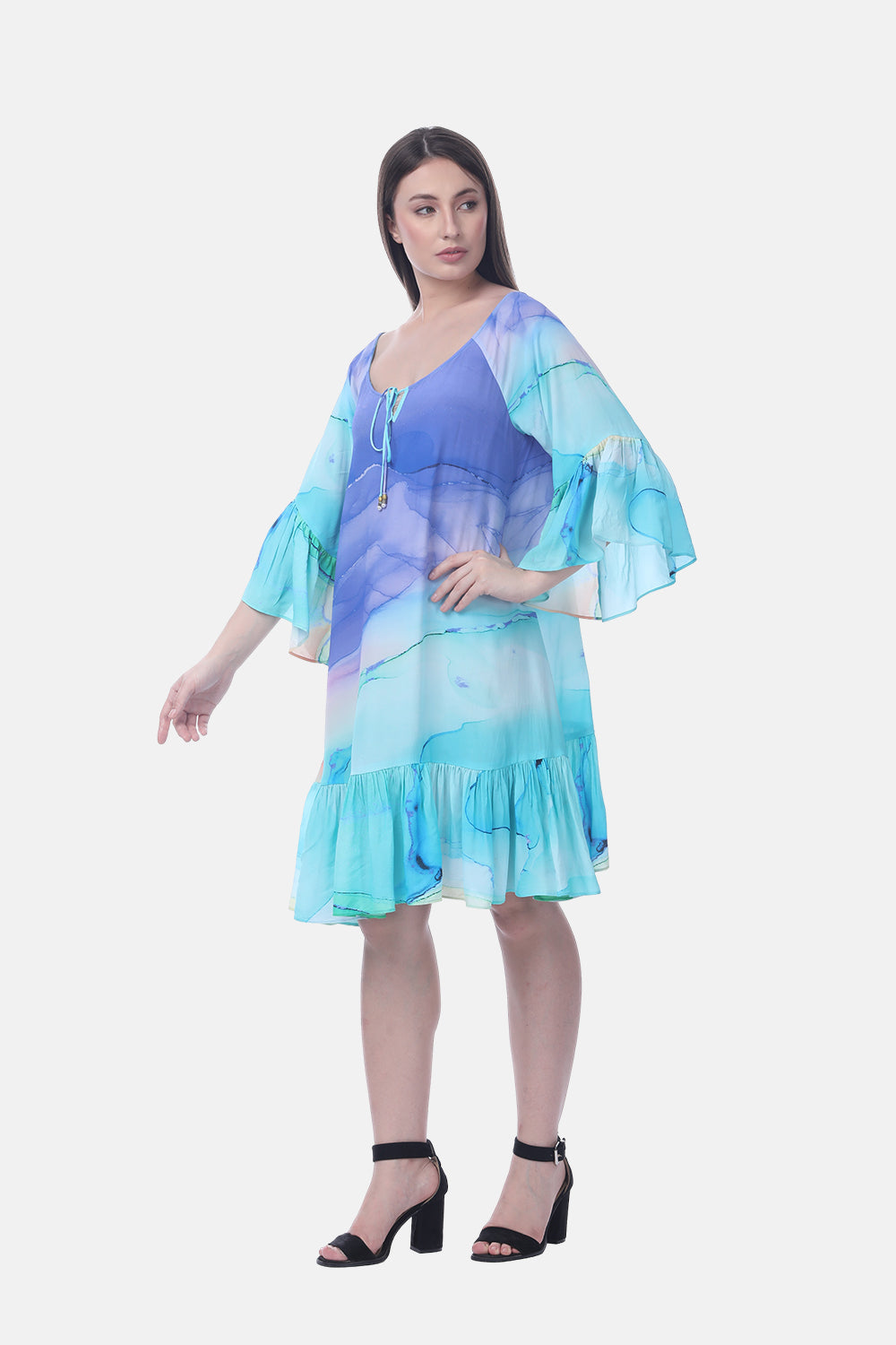 TEMPER BLUE - GYPSY DRESS - TheSwankStore