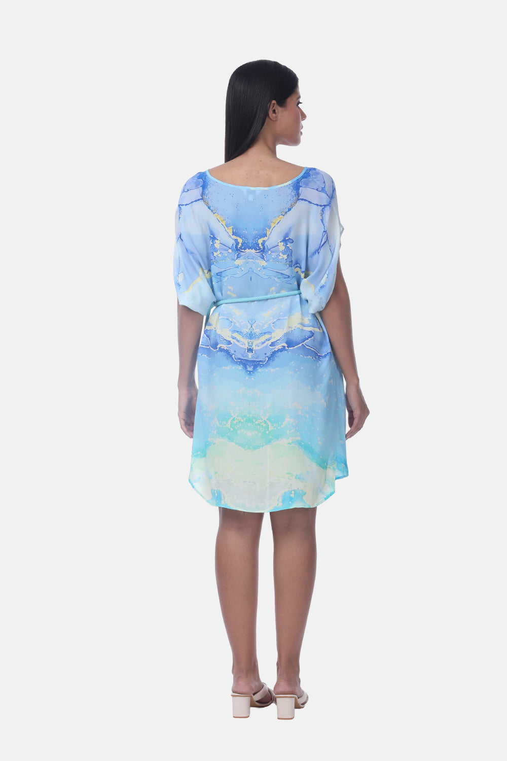 TEMPER BLUE - KAFTAN TUNIC - TheSwankStore