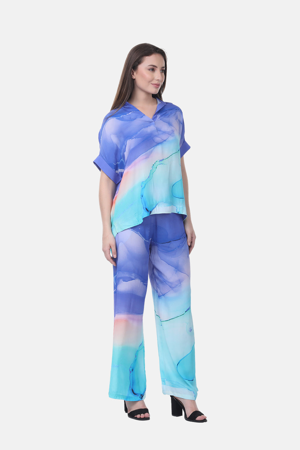 TEMPER BLUE - ROSE TOP (Shorter Style) - TheSwankStore