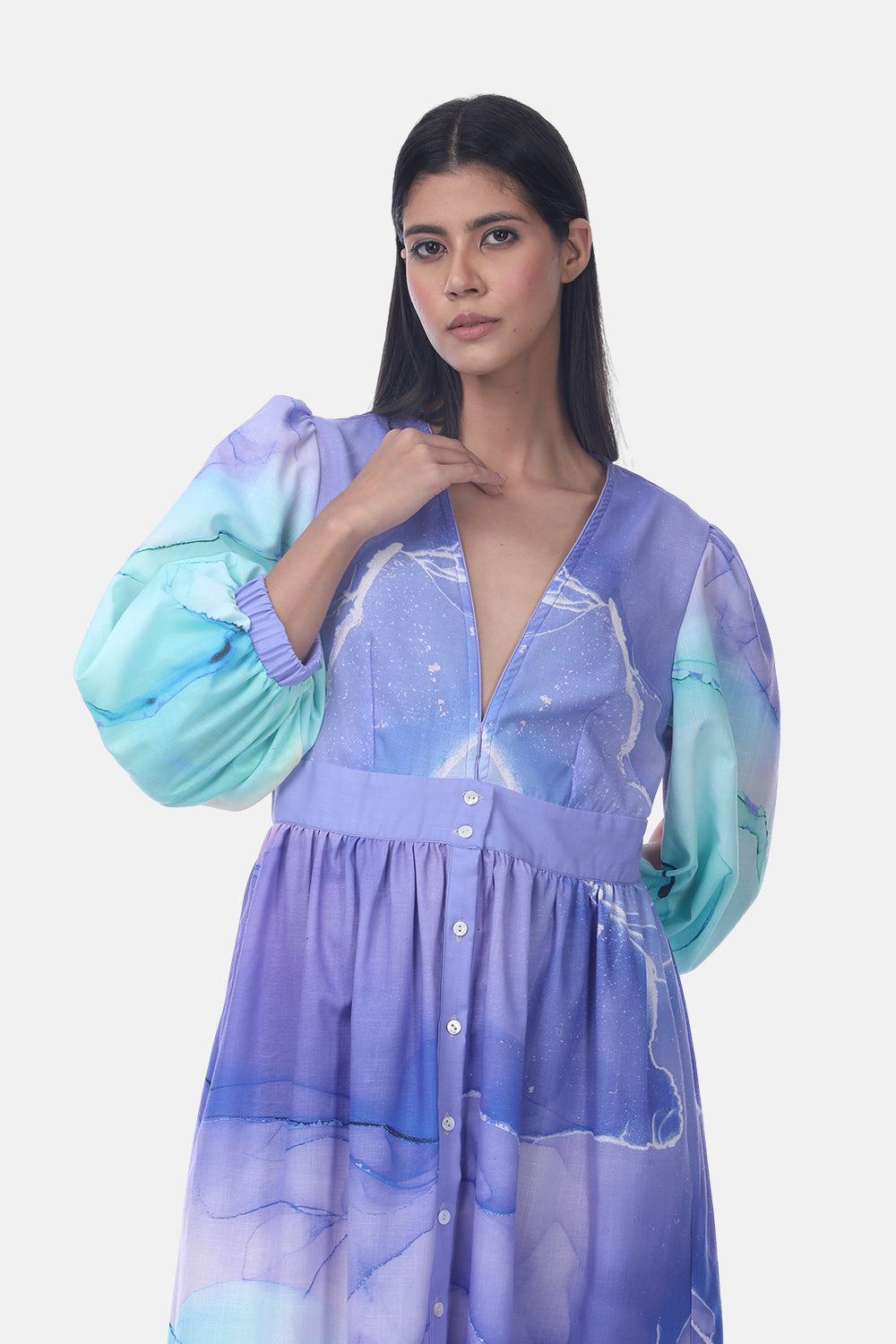TEMPER BLUE - SAIGON DRESS - TheSwankStore