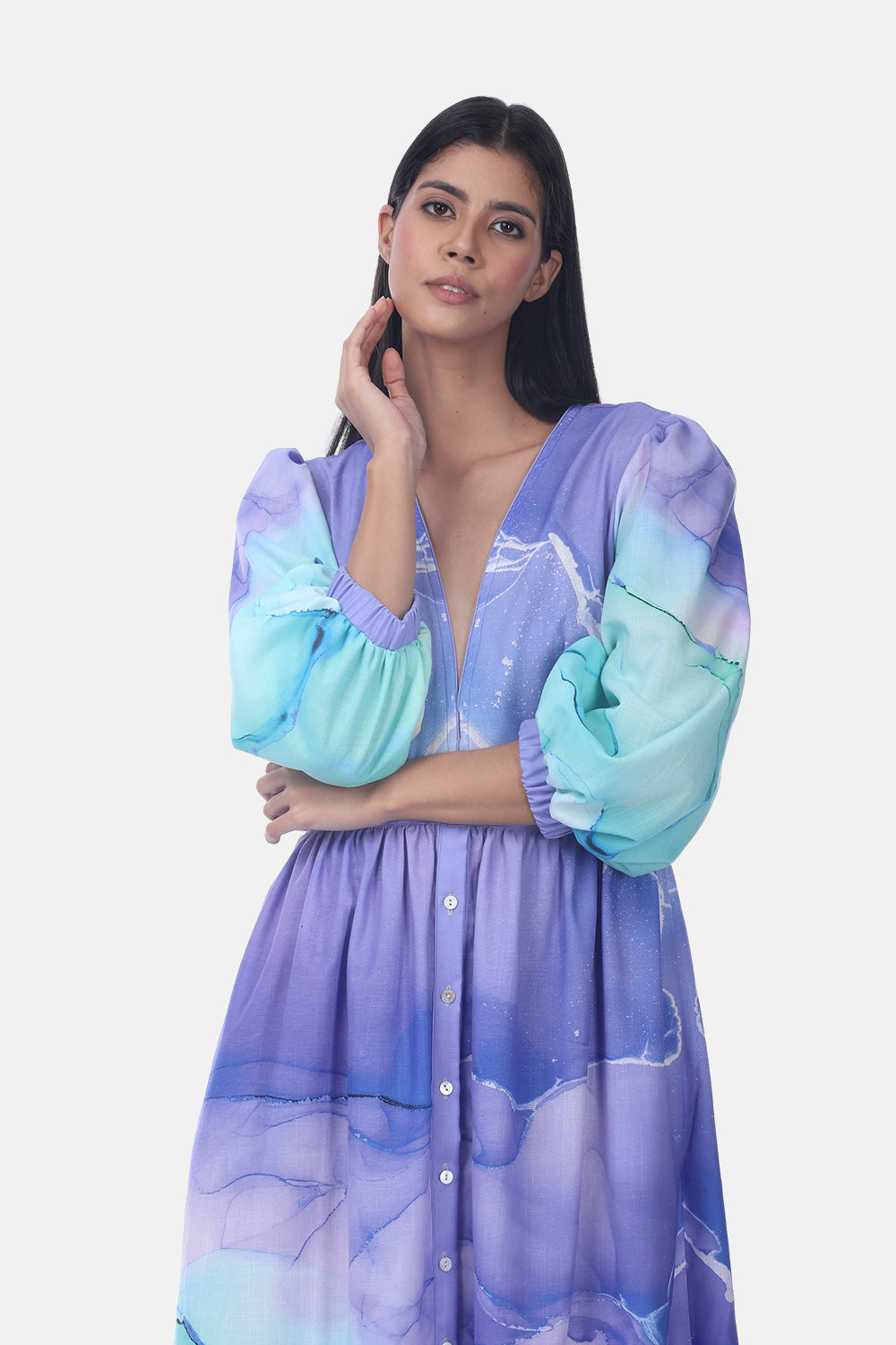 TEMPER BLUE - SAIGON DRESS - TheSwankStore