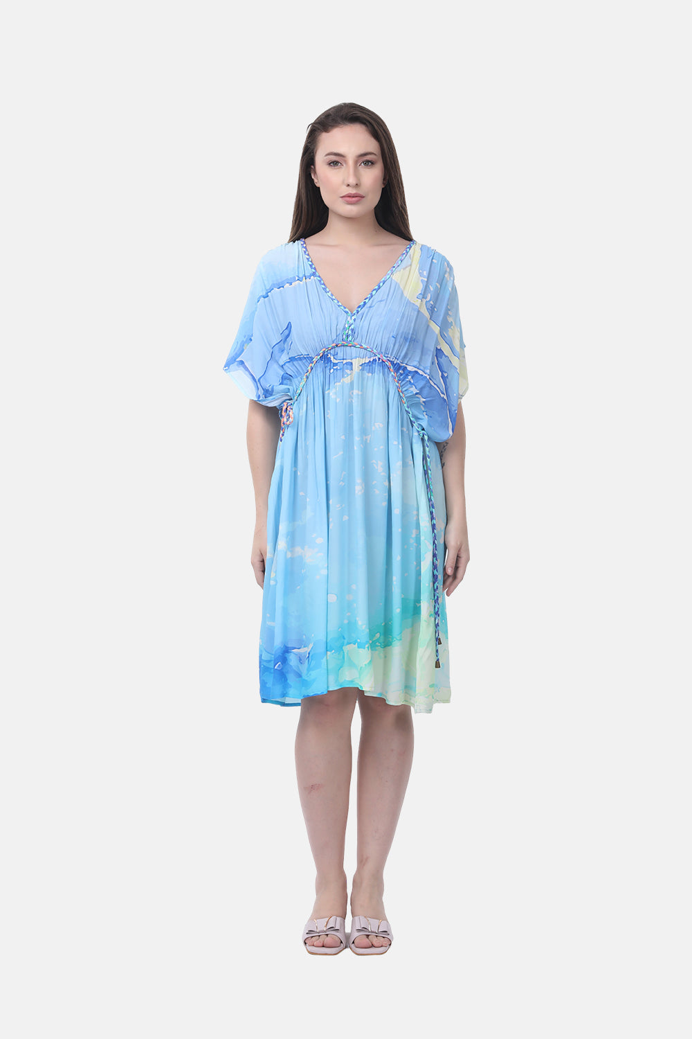 TEMPER BLUE - SHORT KAFTAN - TheSwankStore