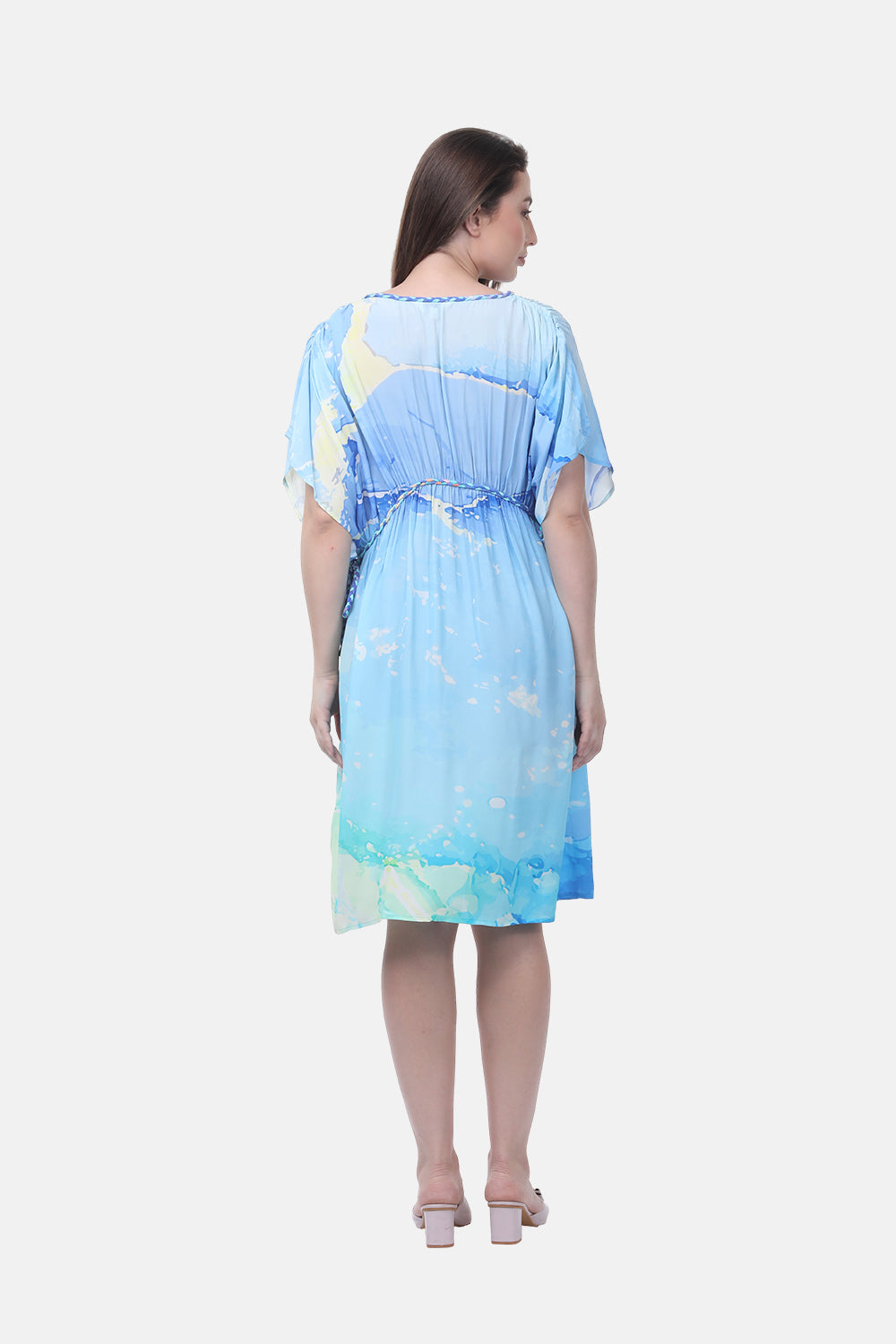 TEMPER BLUE - SHORT KAFTAN - TheSwankStore