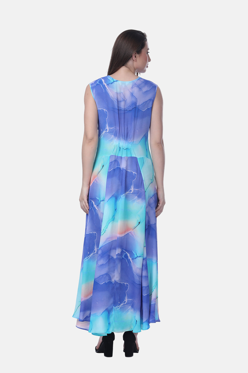 TEMPER BLUE - THEODORA DRESS - TheSwankStore