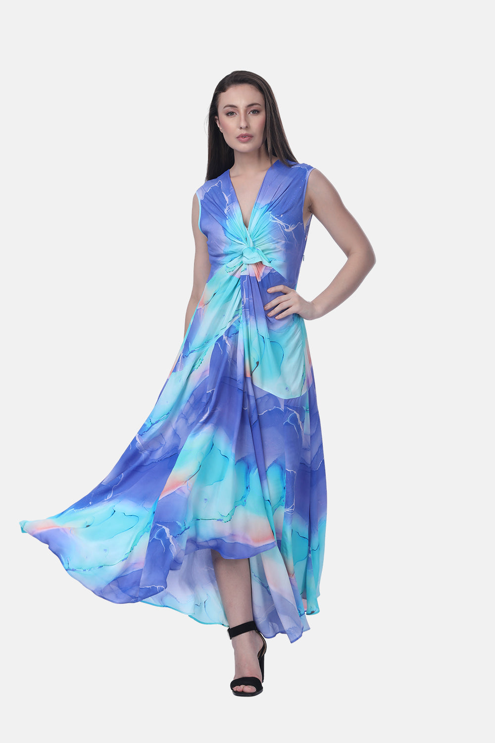 TEMPER BLUE - THEODORA DRESS - TheSwankStore