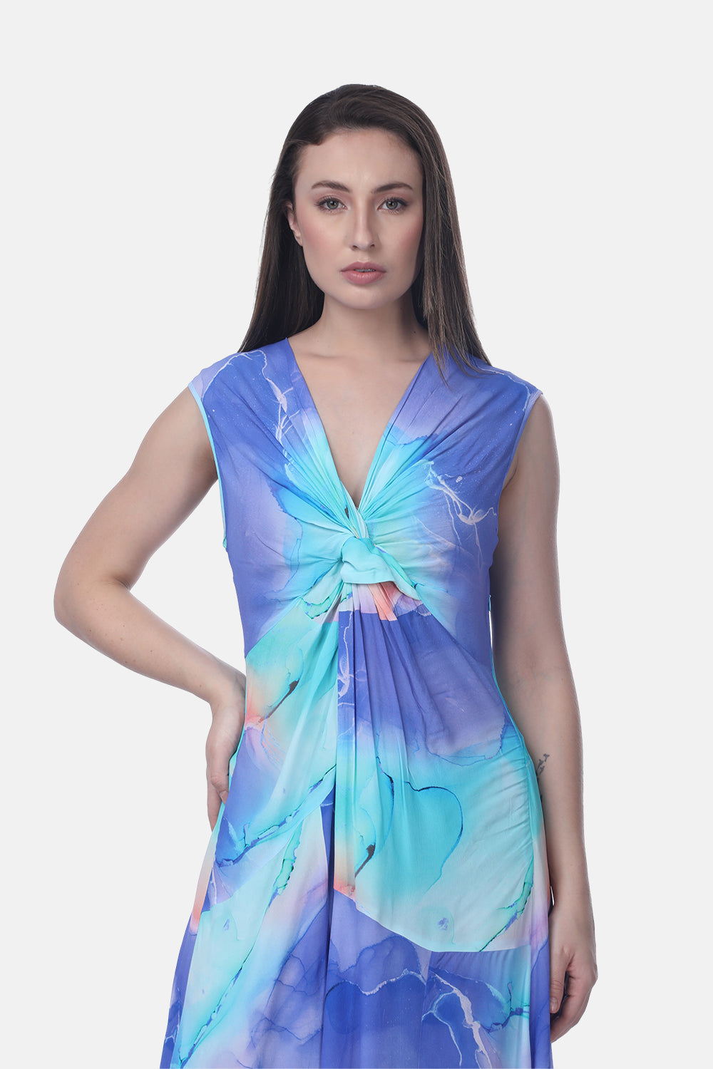TEMPER BLUE - THEODORA DRESS - TheSwankStore