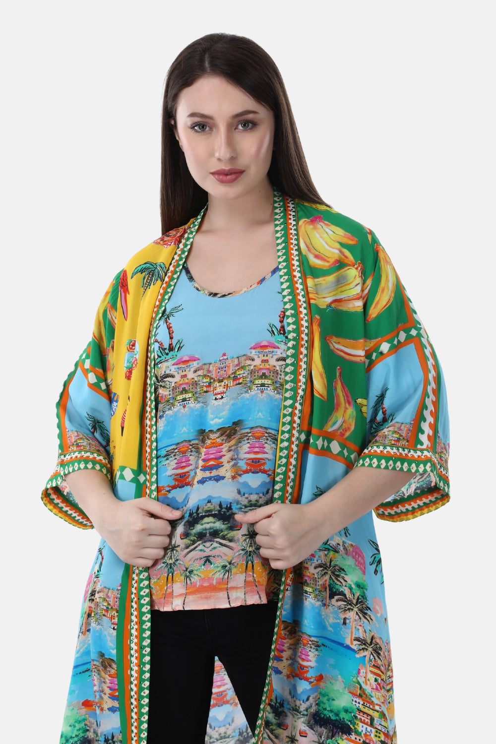 TROPICANA - KIMONO LONG SHRUG - TheSwankStore