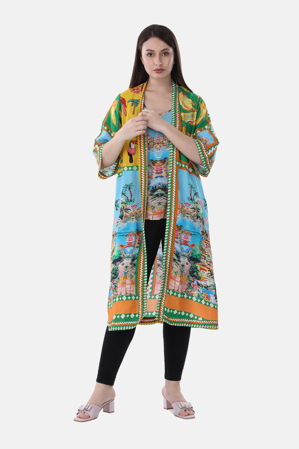 TROPICANA - KIMONO LONG SHRUG - TheSwankStore