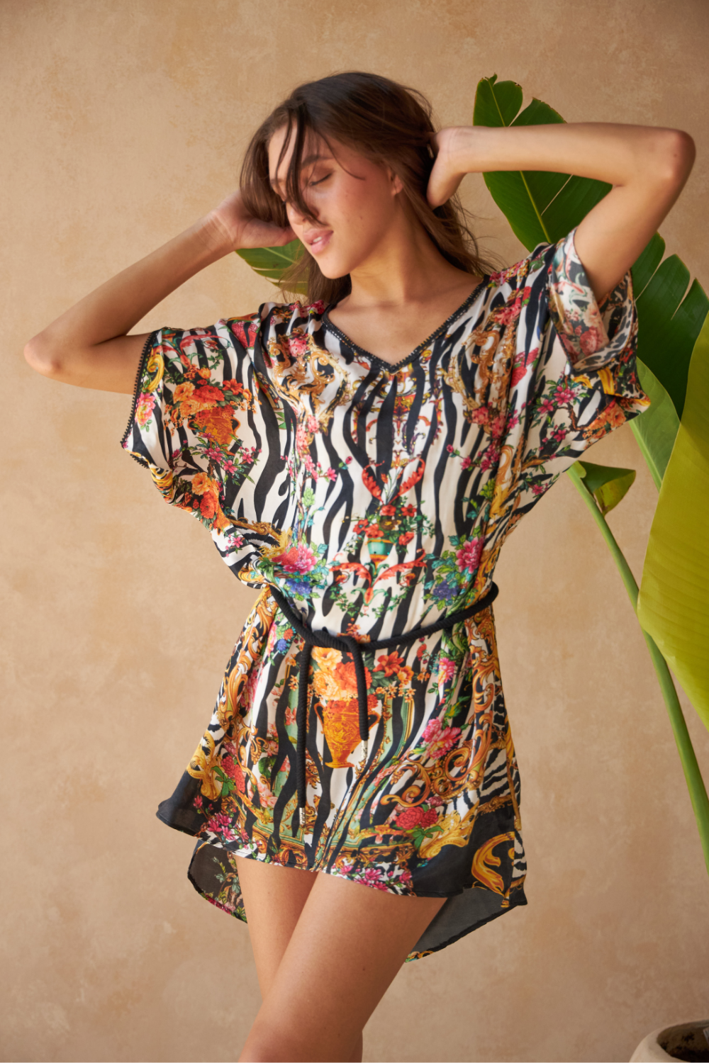 ZEBRA MULTICOLOUR - DAFFODIL DRESS (PREMIUM CUPRO SATIN) - TheSwankStore