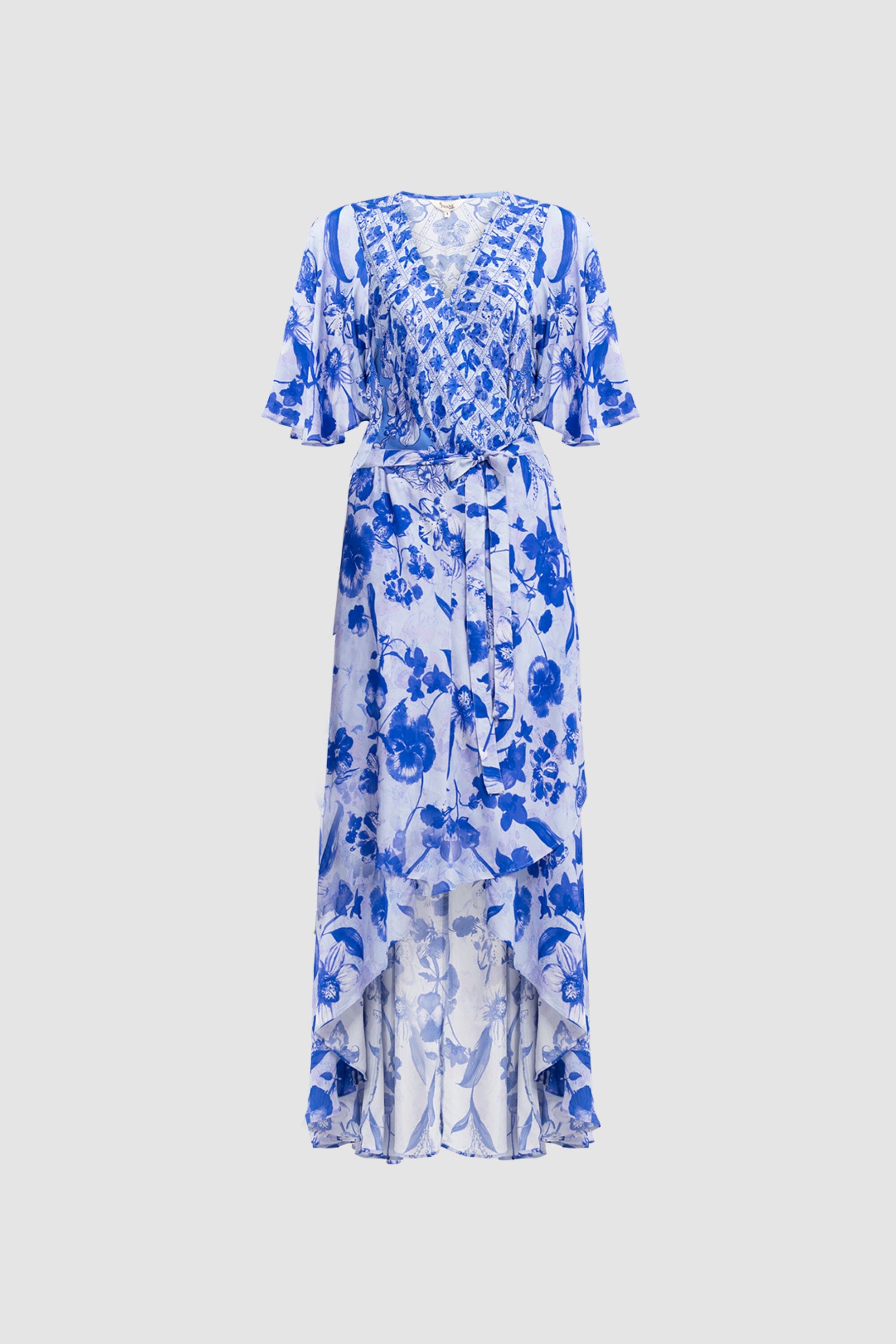 FINLANDIA - WRAP DRESS WITH SHORT SLEEVE - TheSwankStore