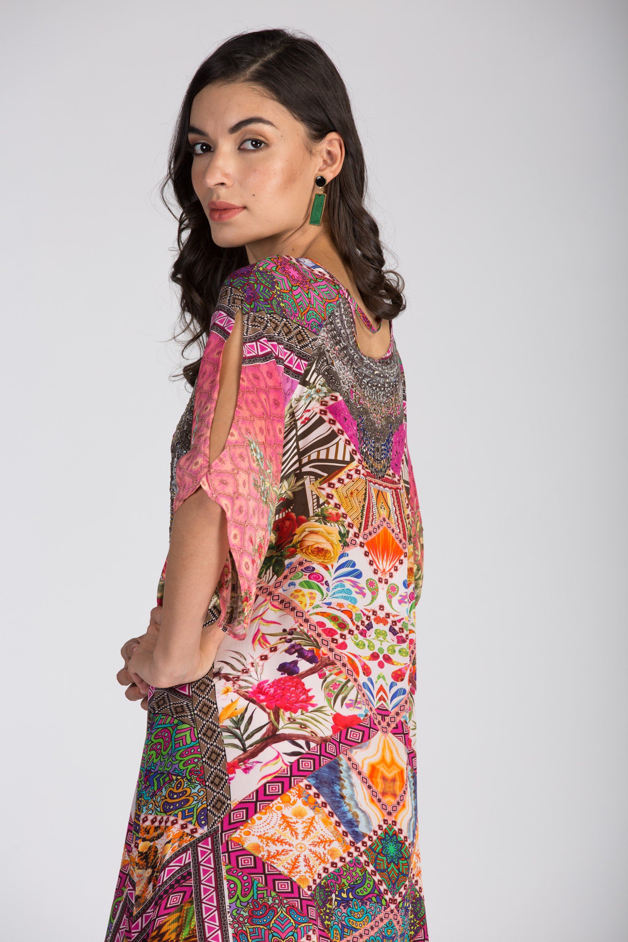 TUNISIA - SLIT SLEEVE DRESS - TheSwankStore