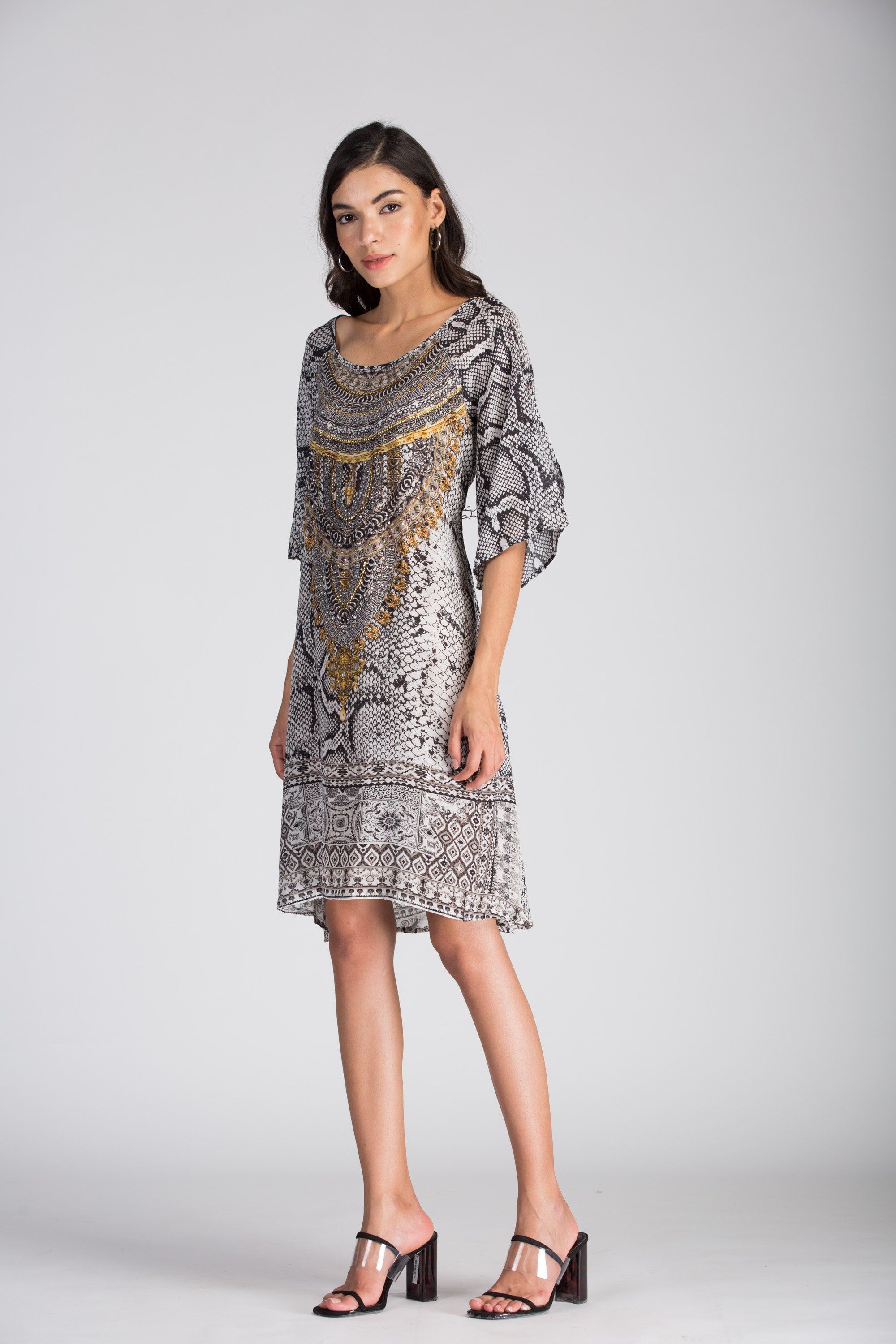 THE WHITESNAKE - SLIT SLEEVE DRESS - TheSwankStore