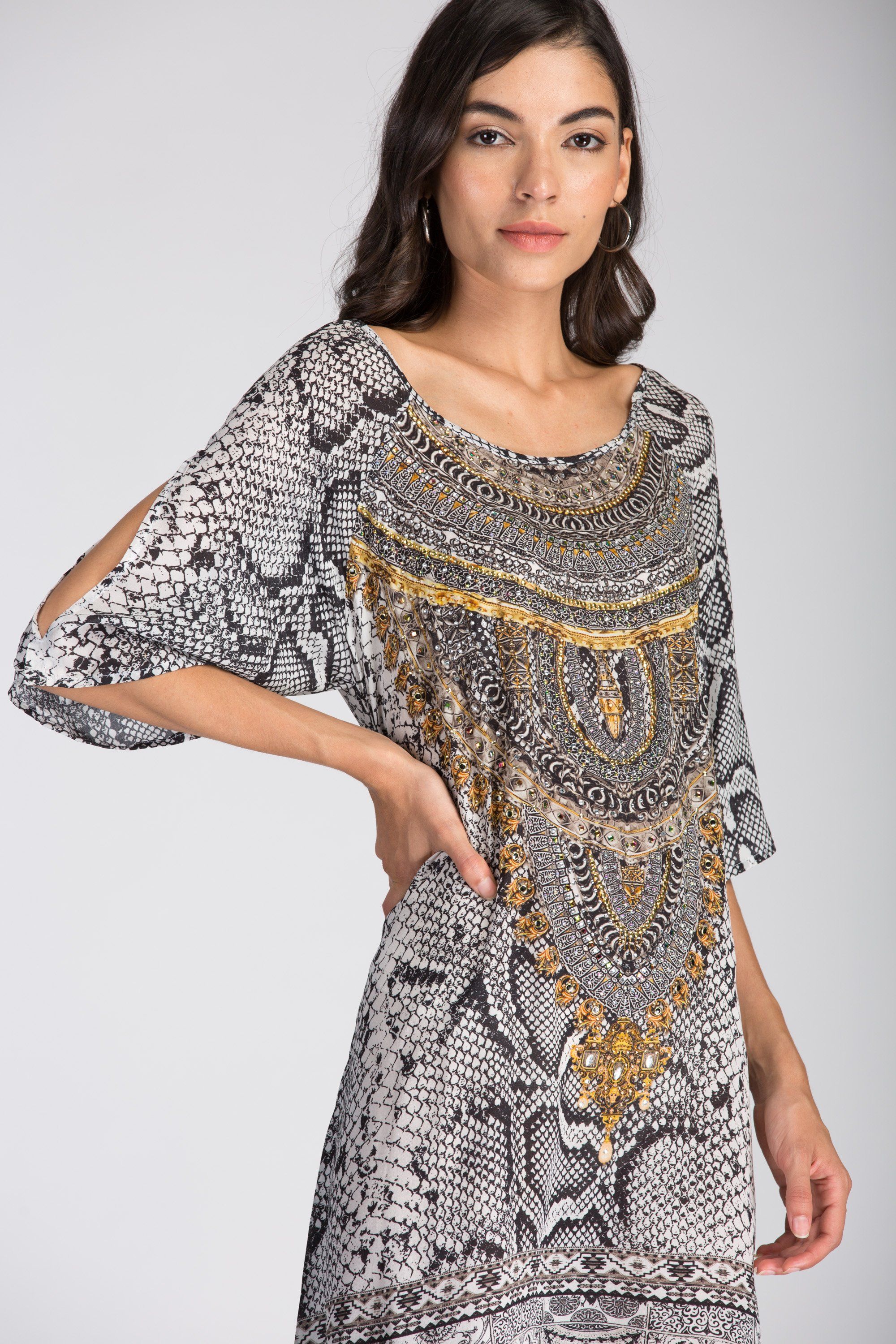 THE WHITESNAKE - SLIT SLEEVE DRESS - TheSwankStore