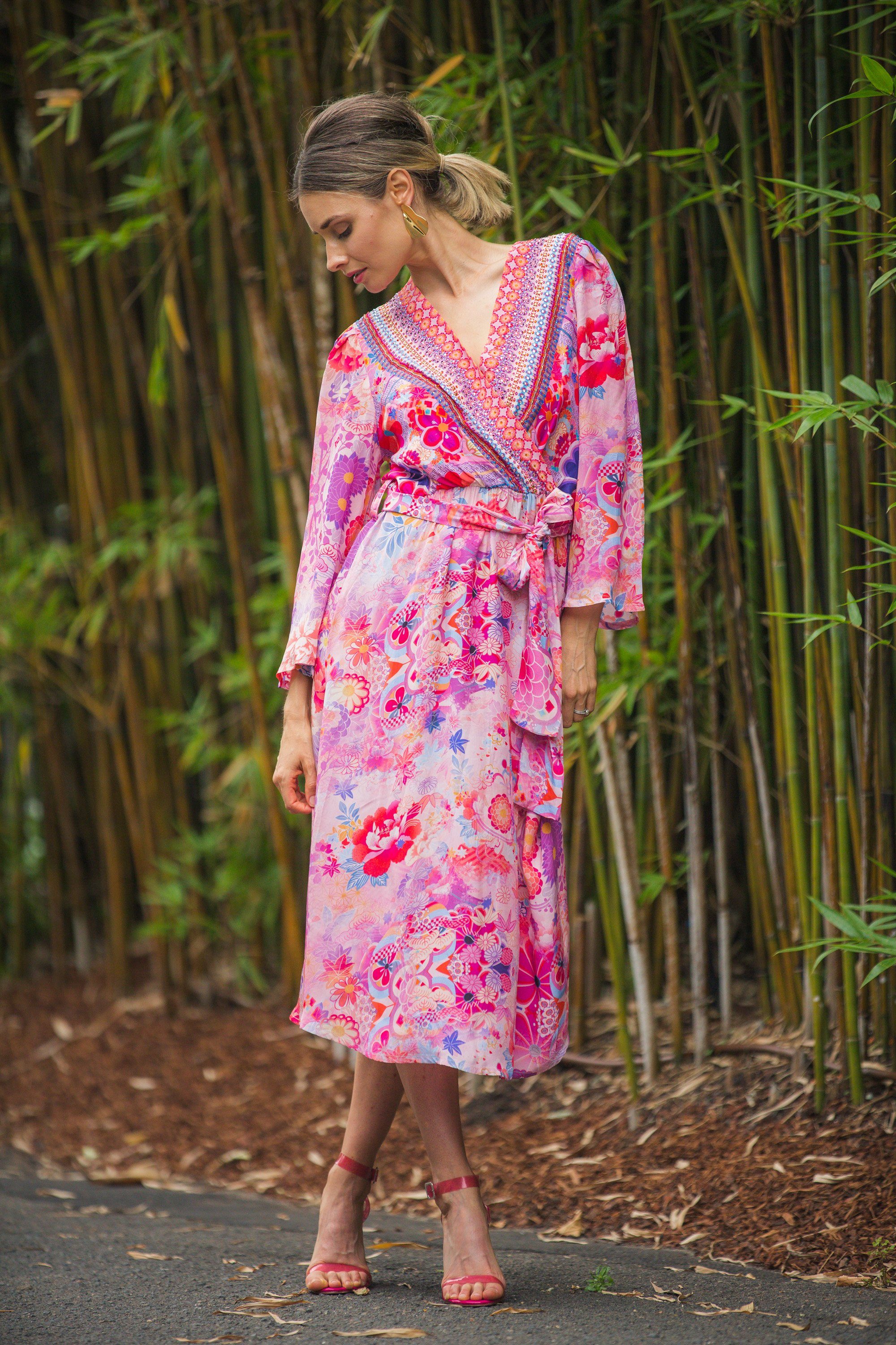 CHERRY BLOSSOM - KIMONO DRESS - TheSwankStore