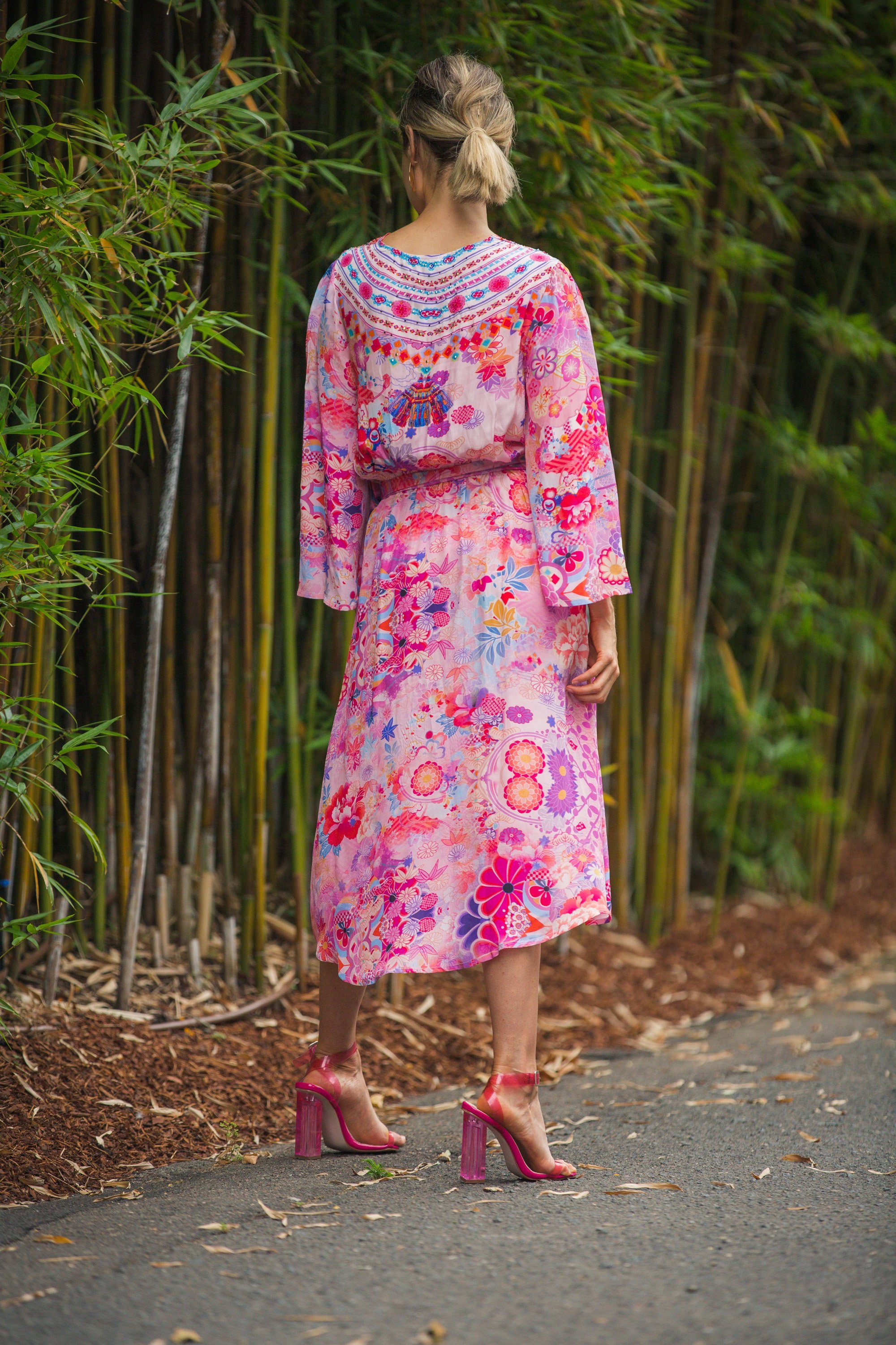 CHERRY BLOSSOM - KIMONO DRESS - TheSwankStore