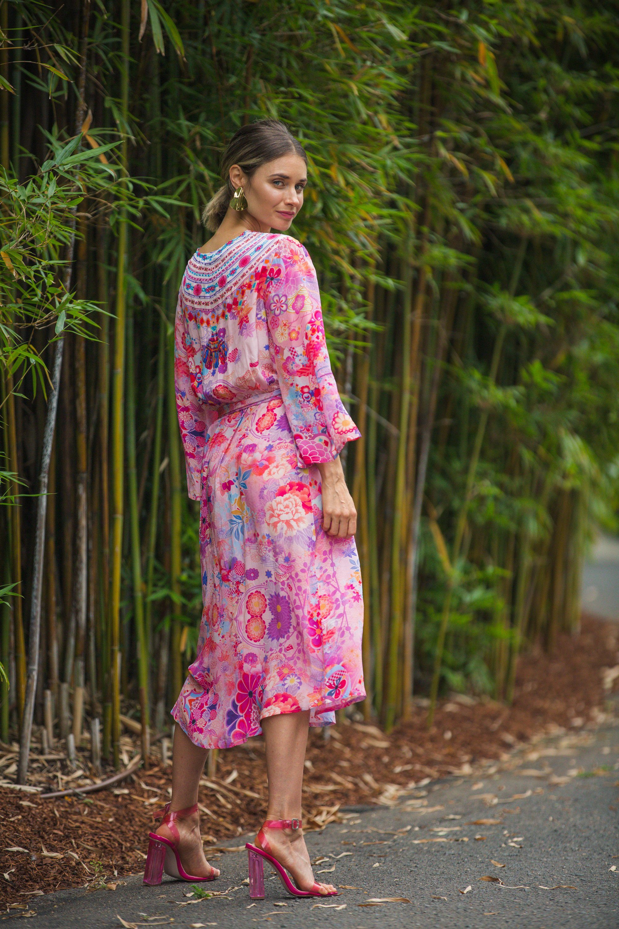 CHERRY BLOSSOM - KIMONO DRESS - TheSwankStore