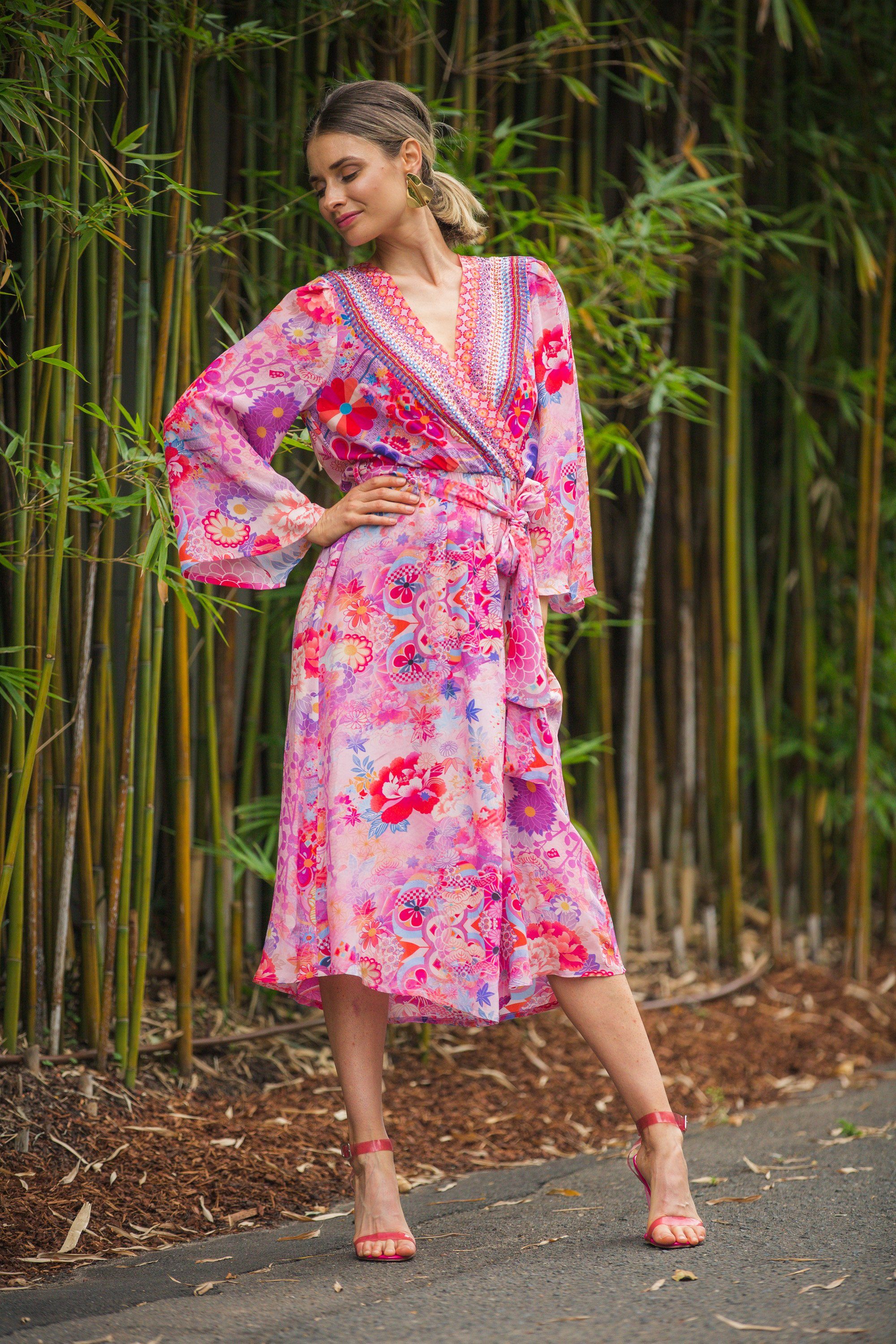 CHERRY BLOSSOM - KIMONO DRESS - TheSwankStore