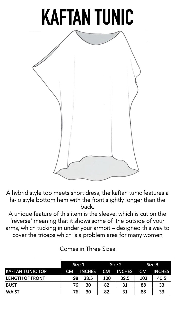 MIDNIGHT IN PARIS -  KAFTAN TUNIC (Longer Style) - TheSwankStore