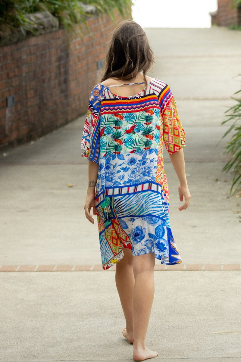 BEDOUIN PALMS - SLIT SLEEVE DRESS - TheSwankStore