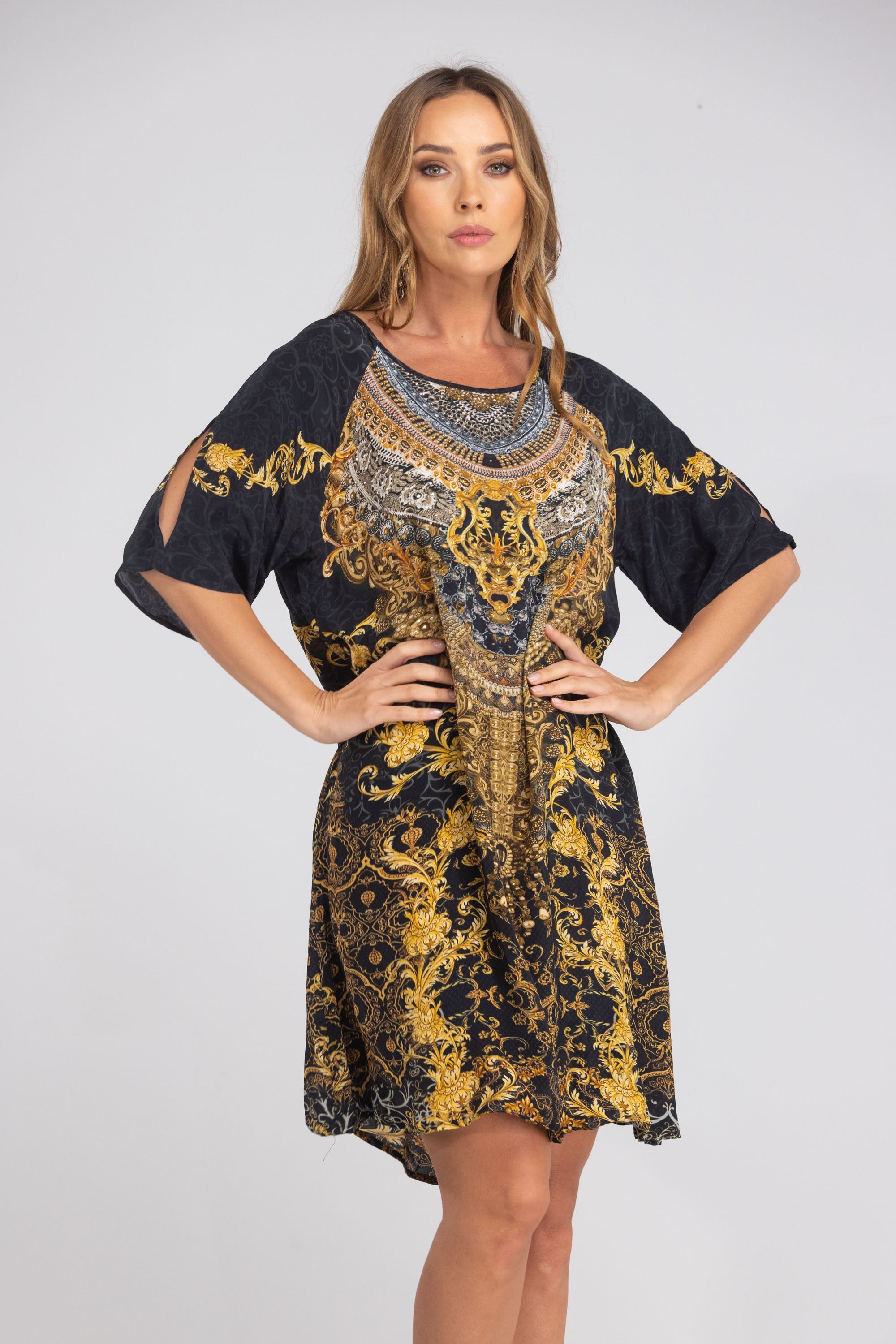 VALLETTA - SLIT SLEEVE DRESS - TheSwankStore