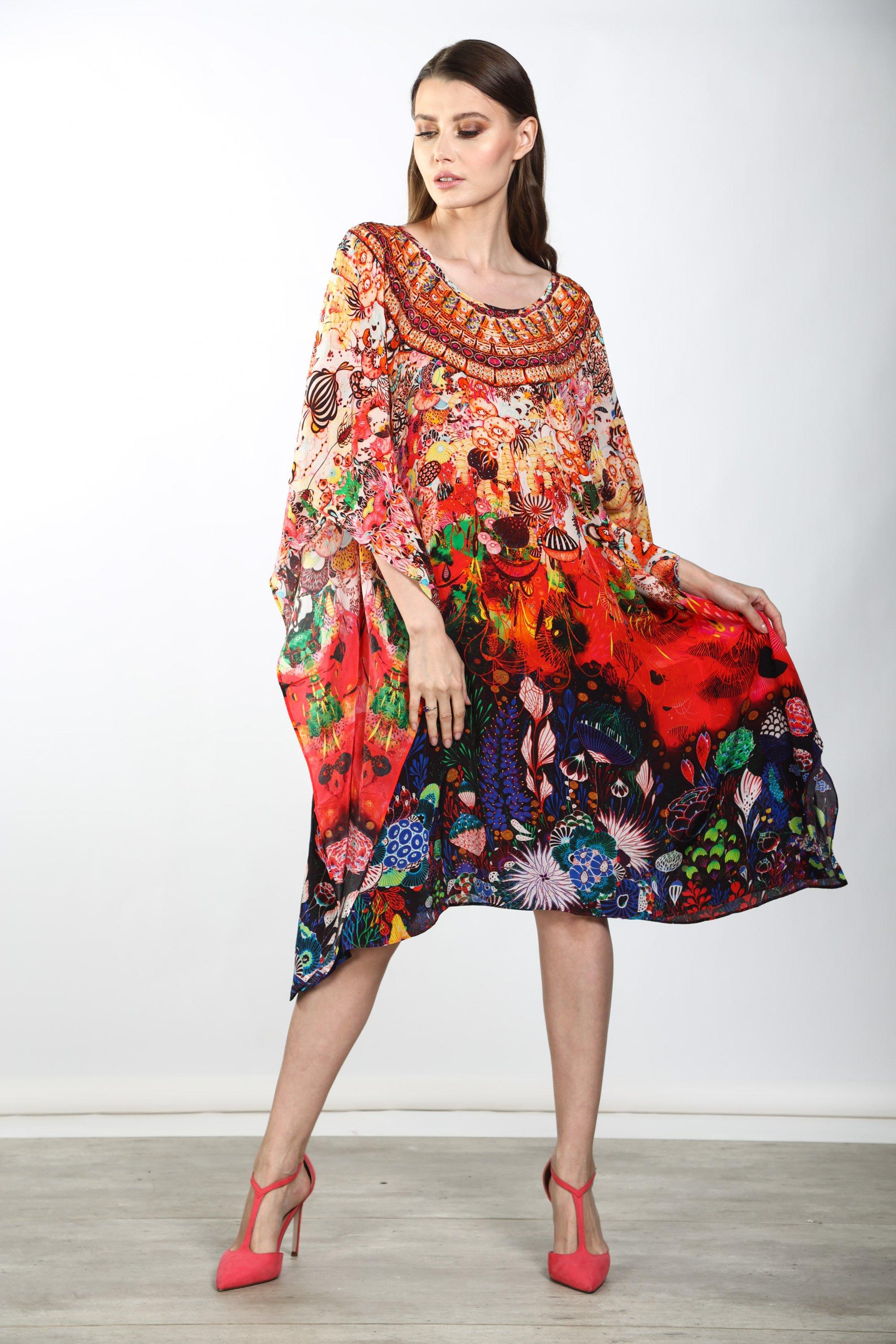 CORRALLE - SHORT KAFTAN - TheSwankStore