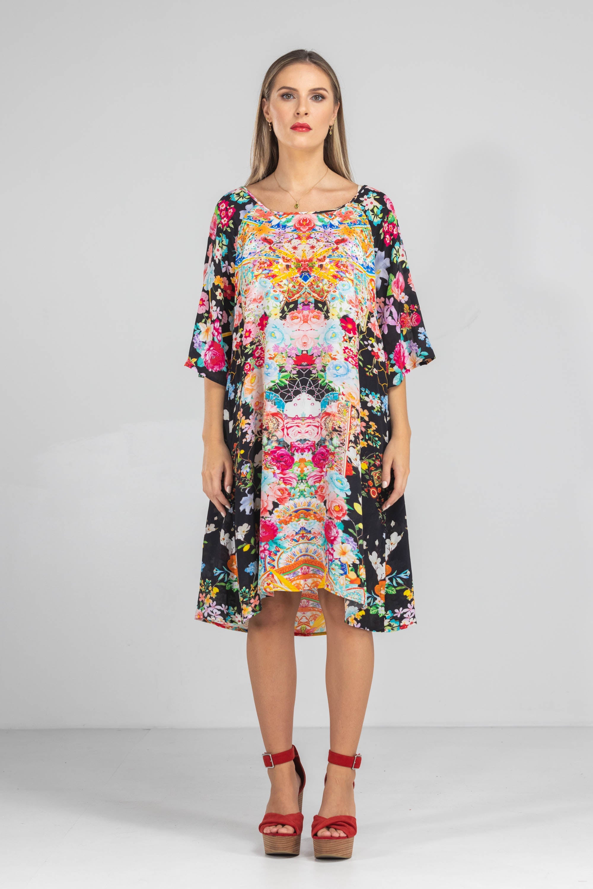 FLORINA NOIR - SLIT SLEEVE DRESS - TheSwankStore