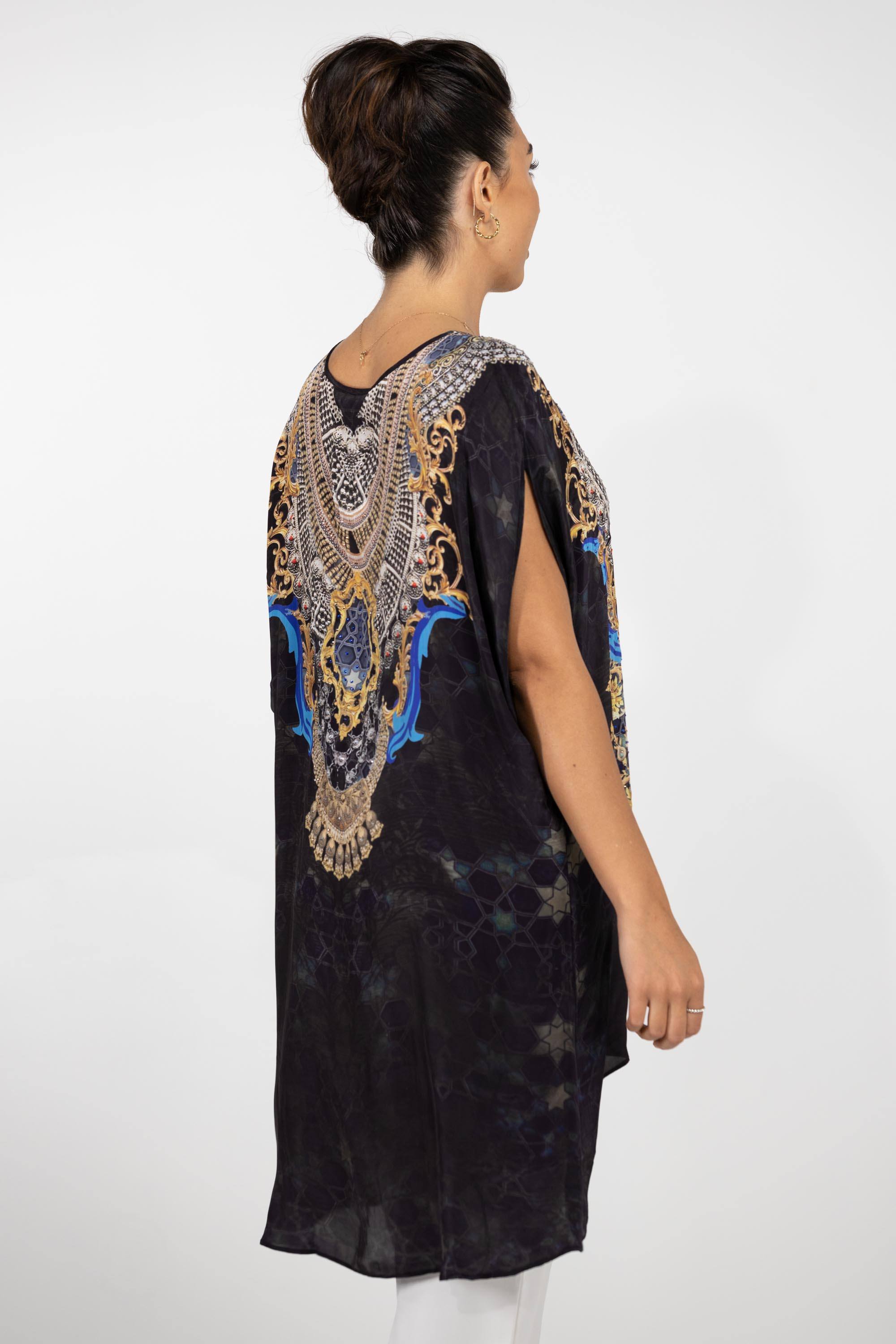 MIDNIGHT IN PARIS -  KAFTAN TUNIC (Longer Style) - TheSwankStore