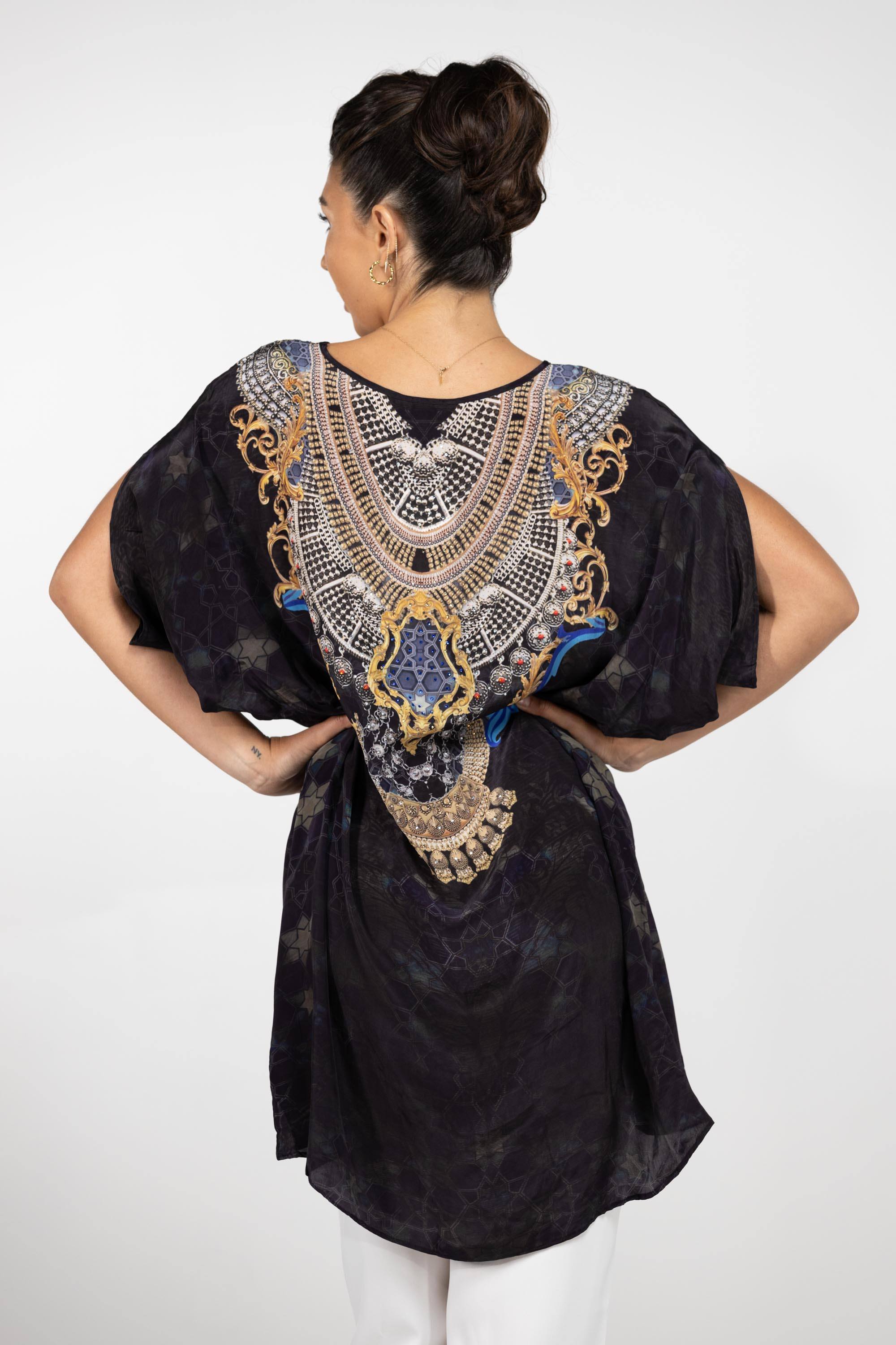 MIDNIGHT IN PARIS -  KAFTAN TUNIC (Longer Style) - TheSwankStore