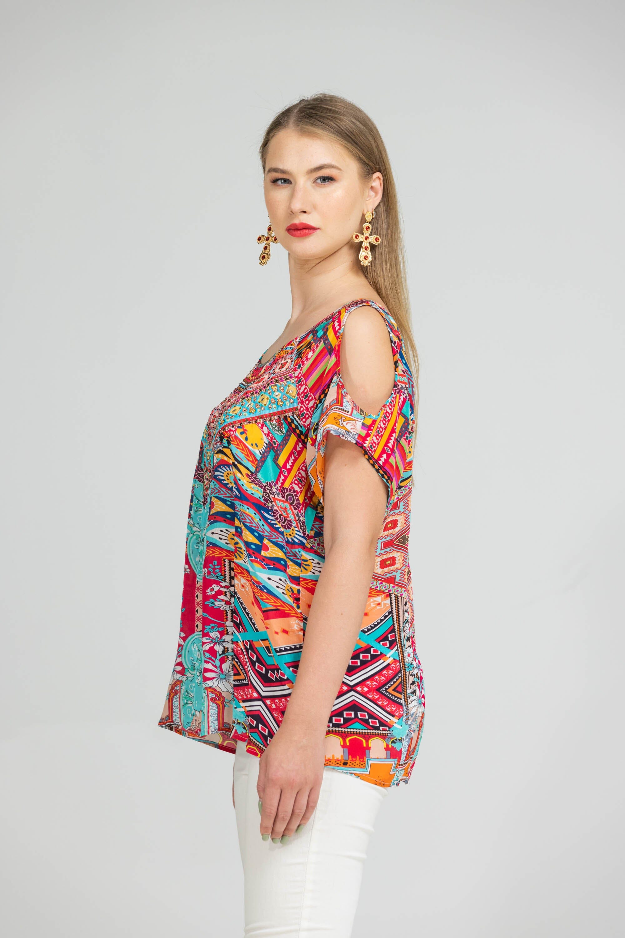 ROYAL RABAT - COLD SHOULDER TOP - TheSwankStore