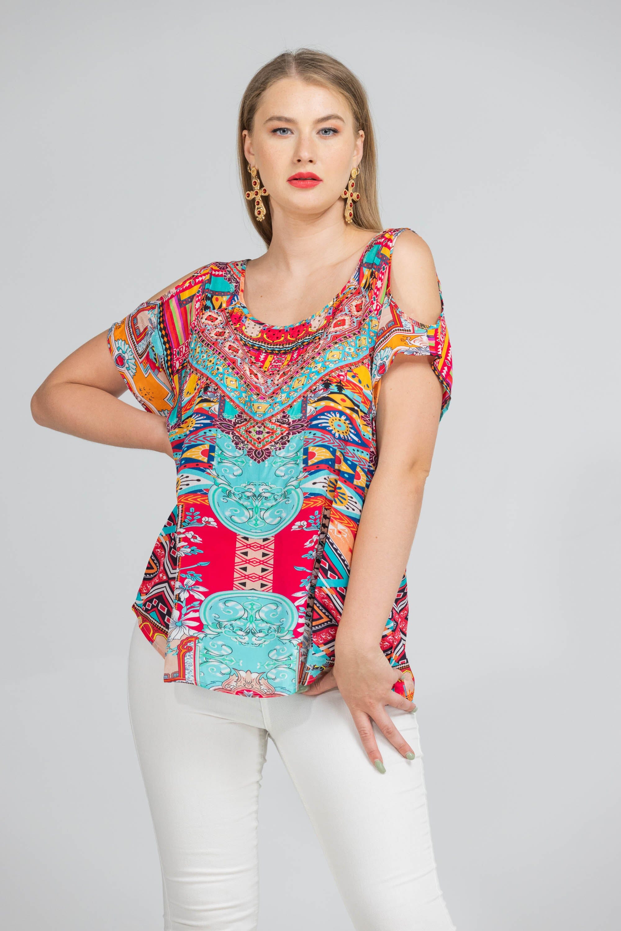 ROYAL RABAT - COLD SHOULDER TOP - TheSwankStore