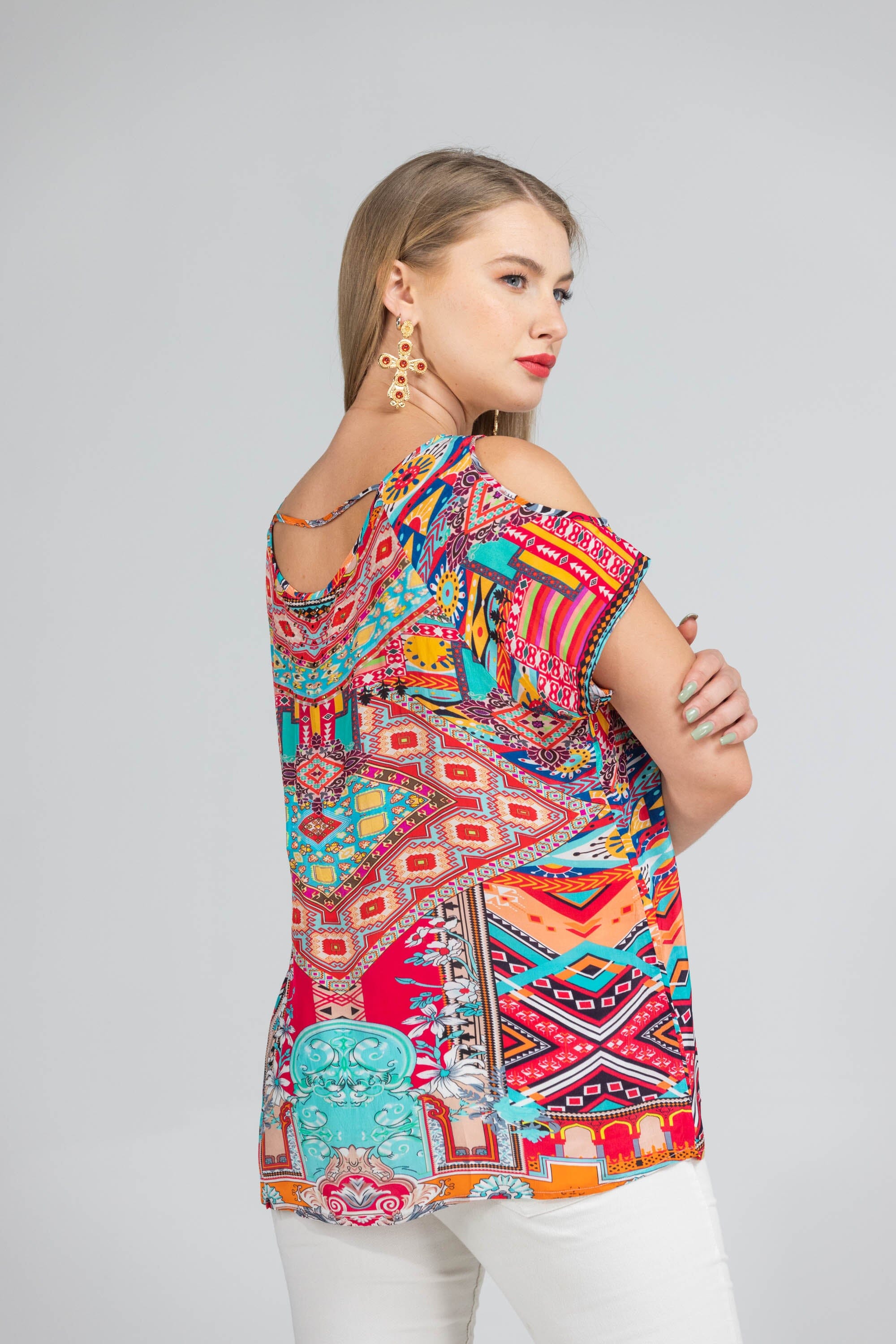 ROYAL RABAT - COLD SHOULDER TOP - TheSwankStore