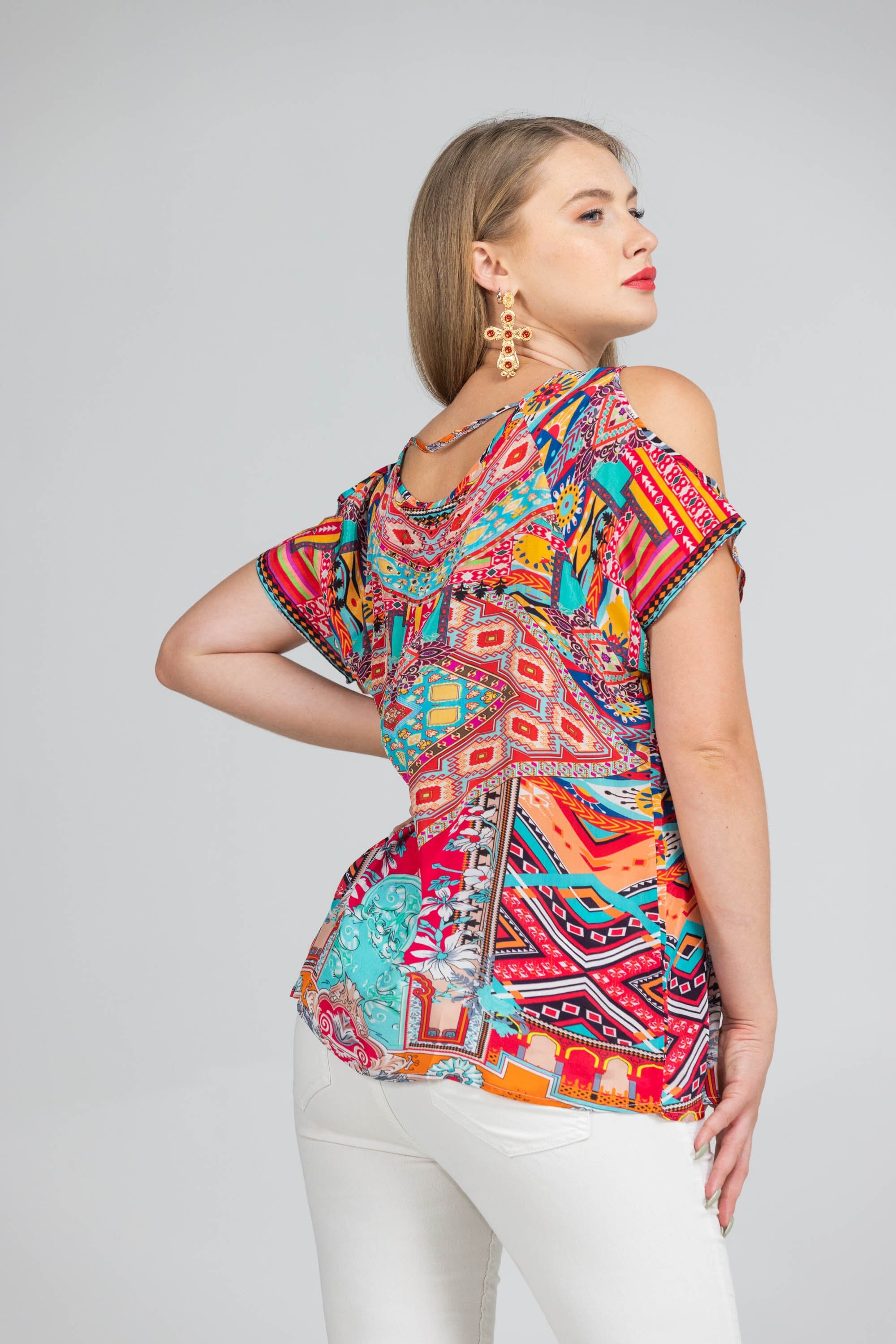 ROYAL RABAT - COLD SHOULDER TOP - TheSwankStore